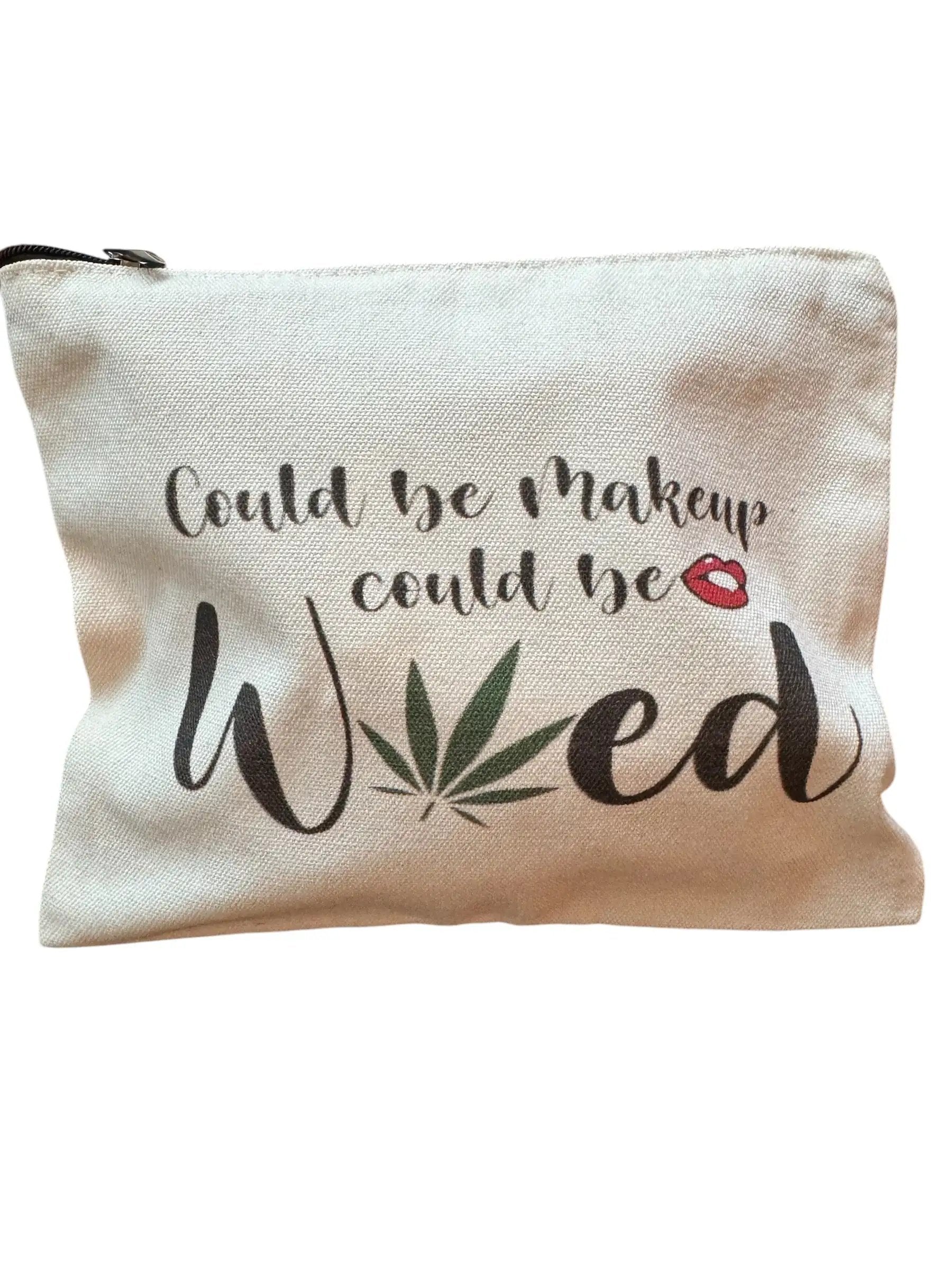 Praktischer Canvas-Beutel mit "Could be Make-up could be Weed"-Aufdruck -  from DieBallerei