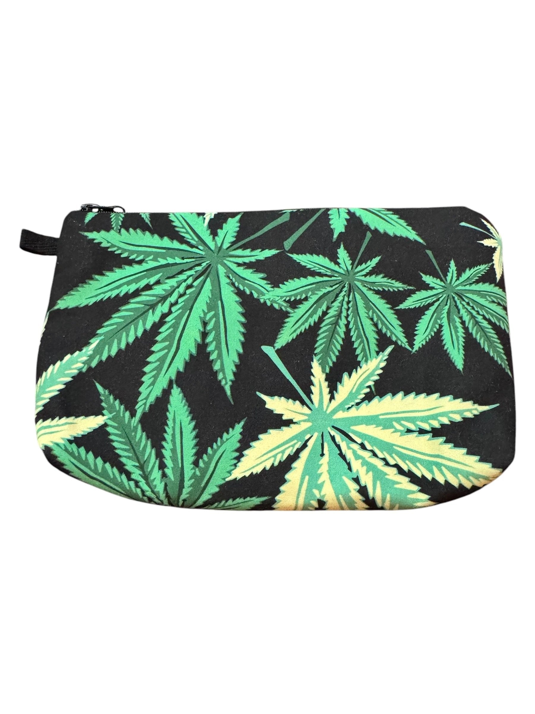 Praktischer Aufbewahrungsbeutel/Schminktasche mit Hanf-Blätter-Aufdruck -  from DieBallerei