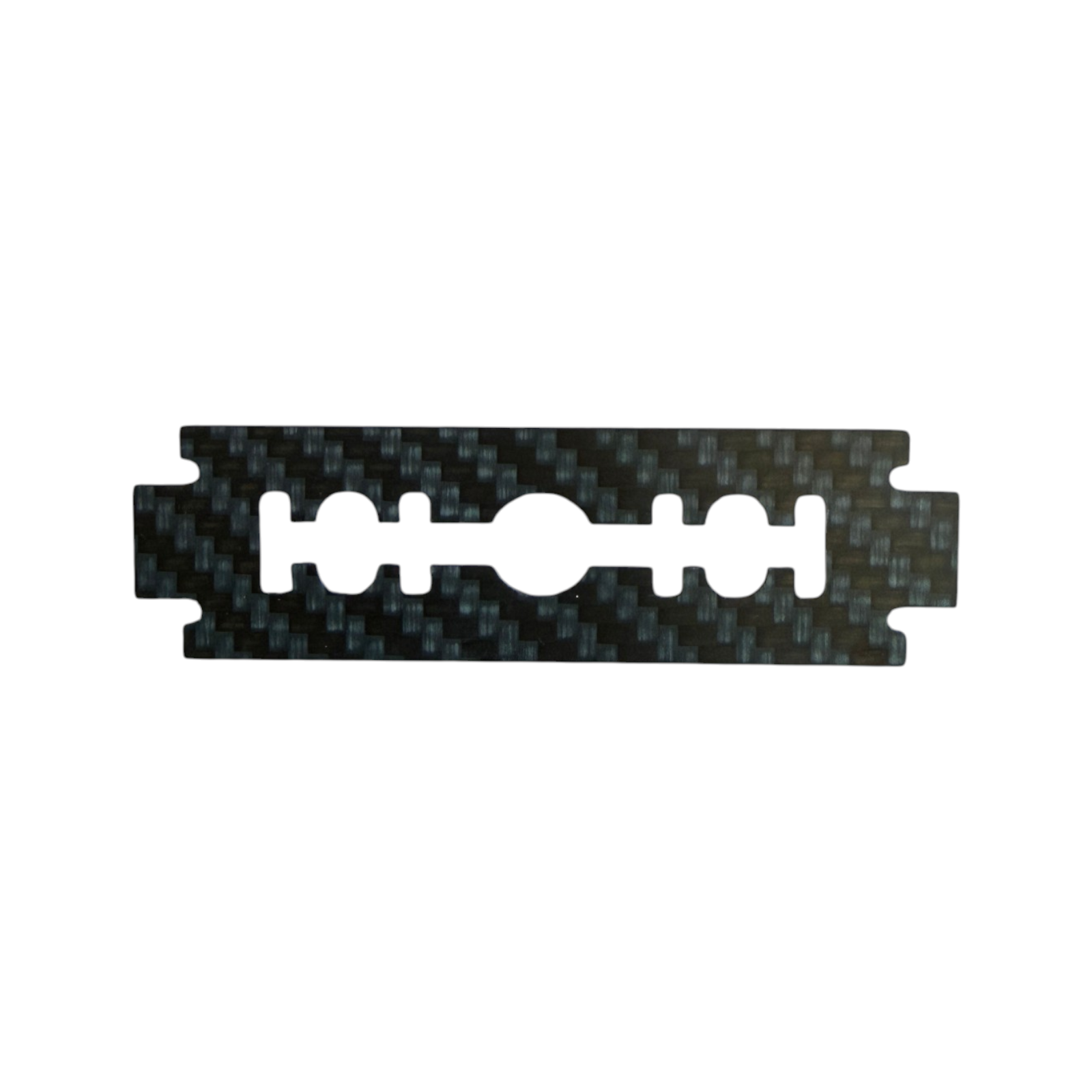Hack-Karte aus Carbon – Stylisches Rasierklingen-Design V2.0 - 8,5 x 2,5cm5