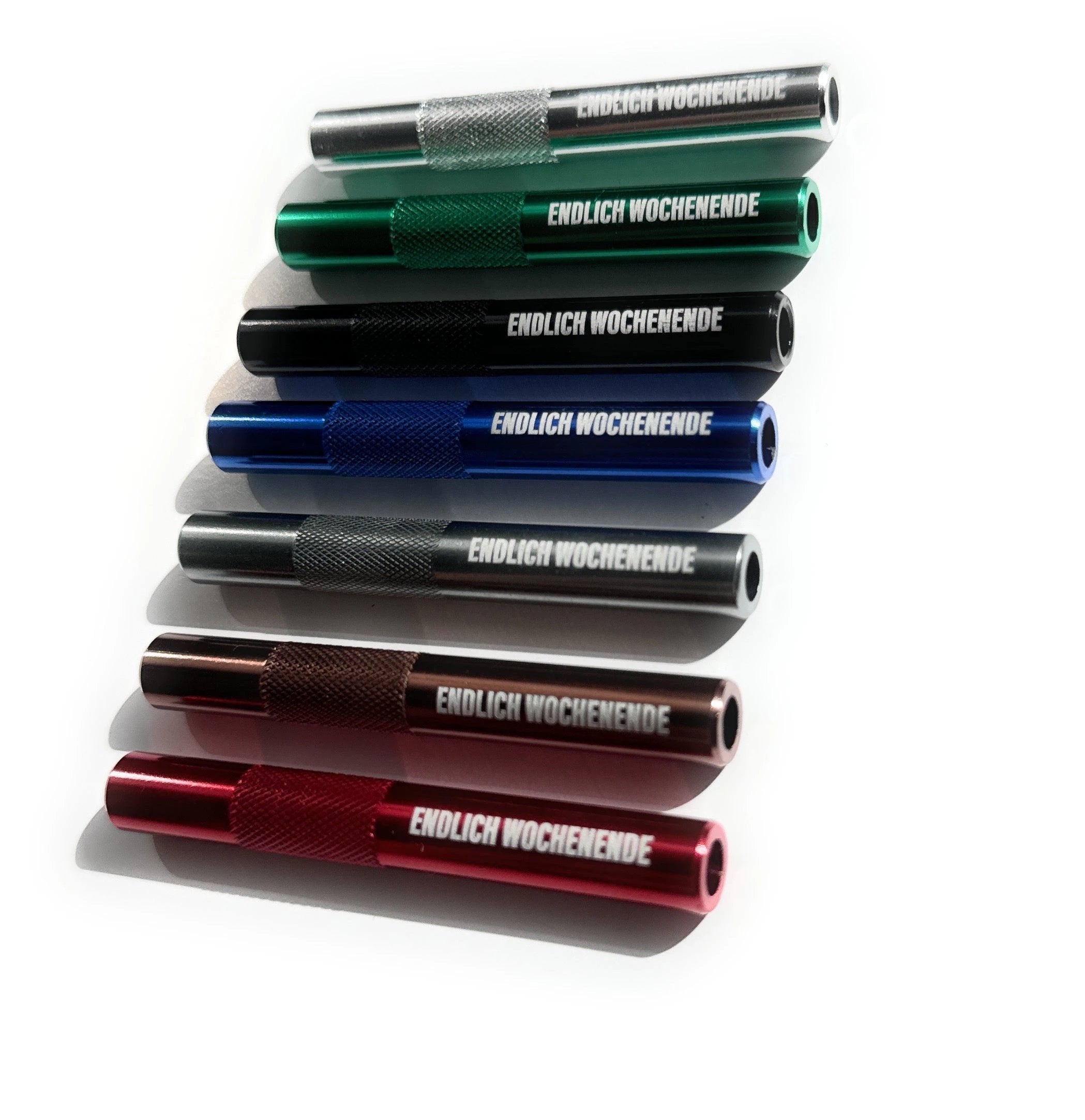 „Endlich Wochenende“ Aluminium-Röhrchen – Stylisch, Robust & Funktional in 7 Farben -  from DieBallerei