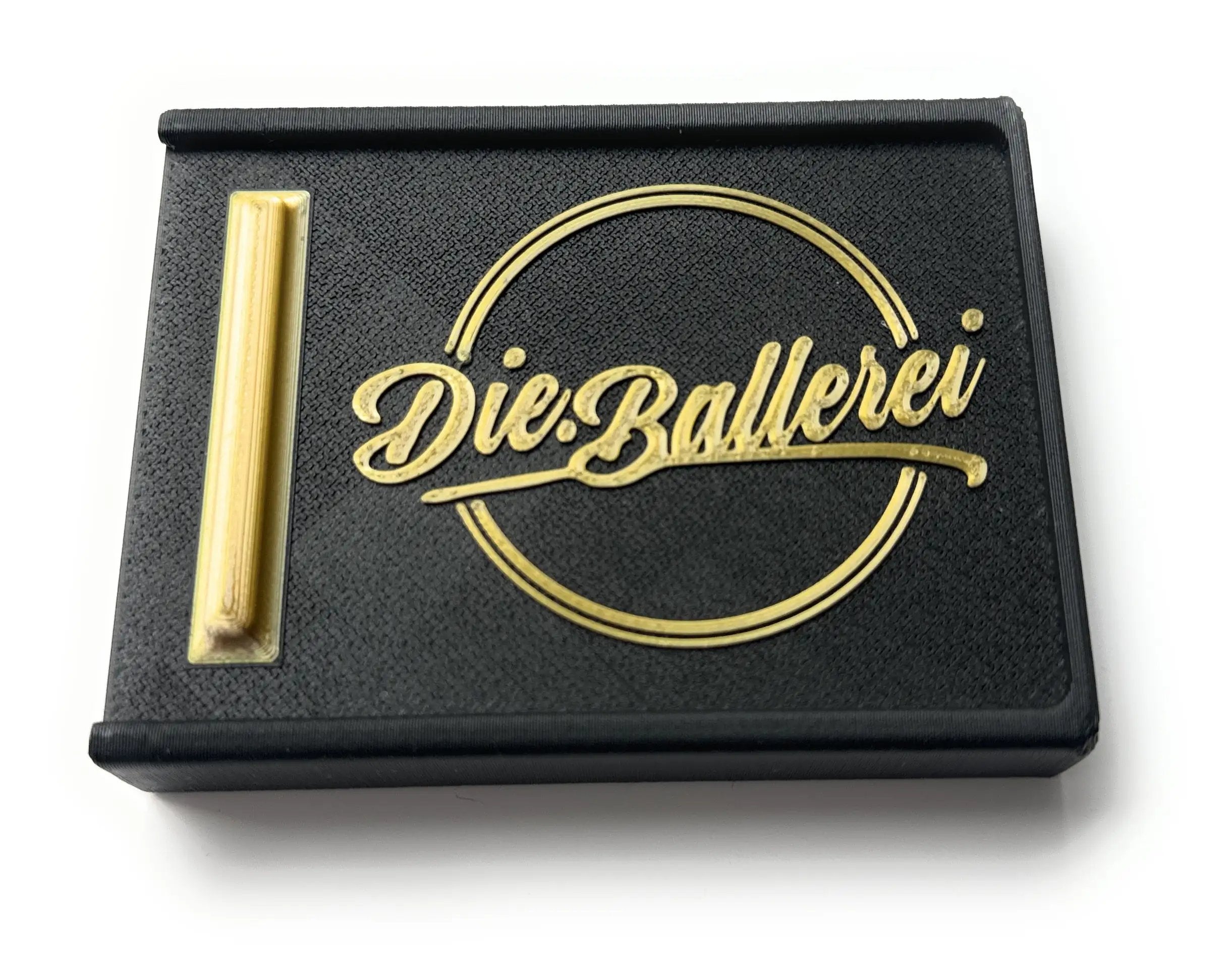 Die Ballerei Baller-Box – Schwarz/Gold mit Spiegel, Röhrchen & Hack-Karten -  from DieBallerei