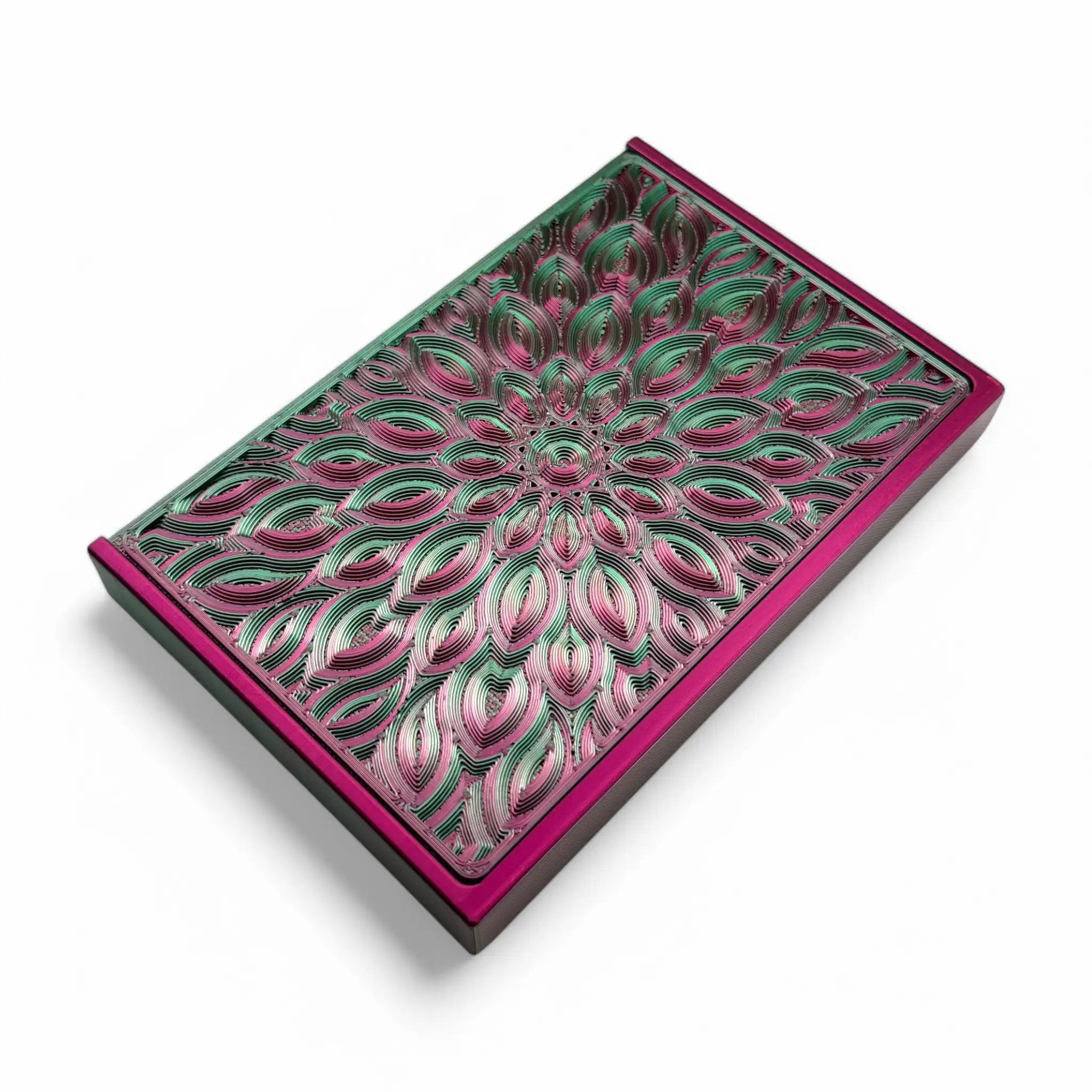 Baller-Box XL Infinity Blossom inkl. integriertem Spiegel, 2x Röhrchen und Hack-Karten Rot / Grün -  from DieBallerei