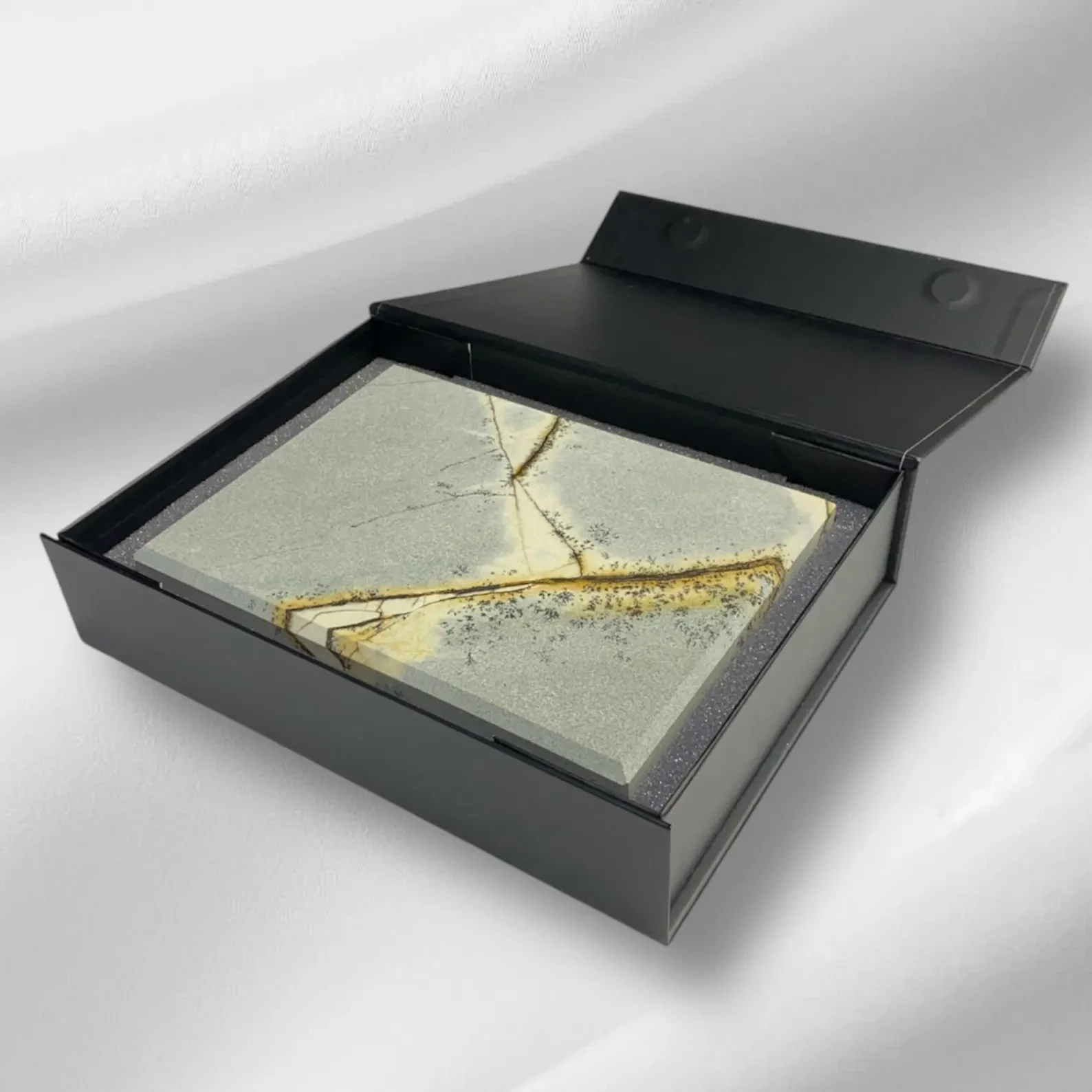 Kokaninchen  Granit Untersetzer "Blue Roma" hochwertige Aufbewahrungsschublade, Tassenuntersetzer, hochwertige Granitplatte -  from DieBallerei