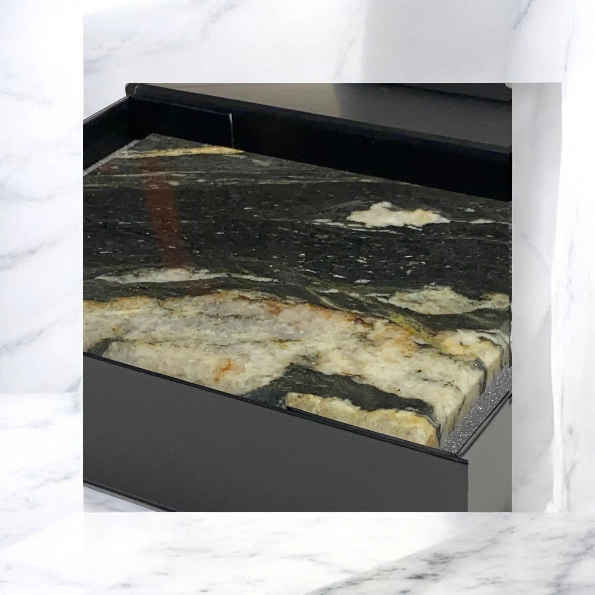 Kokaninchen  Granit Untersetzer "Belvedere" hochwertige Aufbewahrungsschublade, Tassenuntersetzer, hochwertige Granitplatte -  from DieBallerei