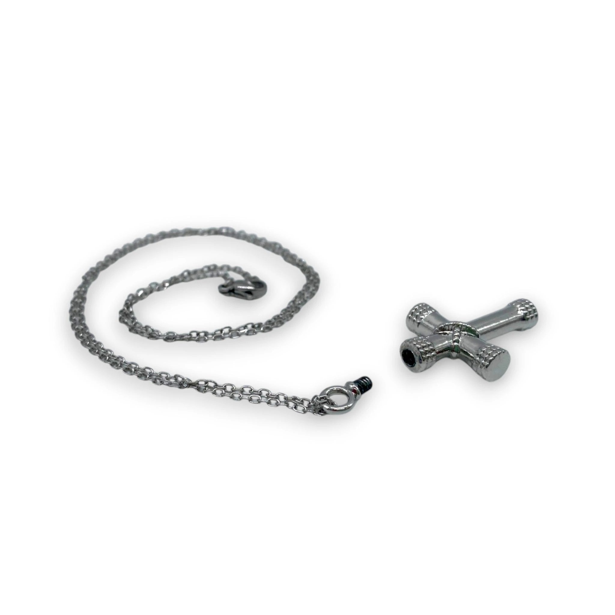 Edle Kreuzkette mit befüllbarem Anhänger – Edelstahl -  from DieBallerei