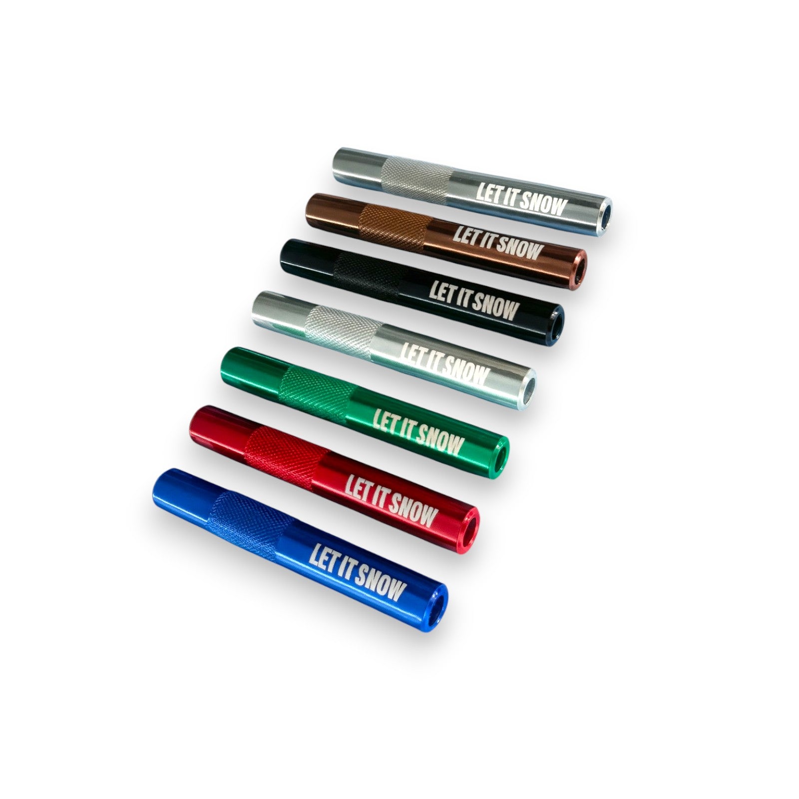„Let it Snow“ Aluminium-Röhrchen – Stylisch, Robust & Funktional in 7 Farben