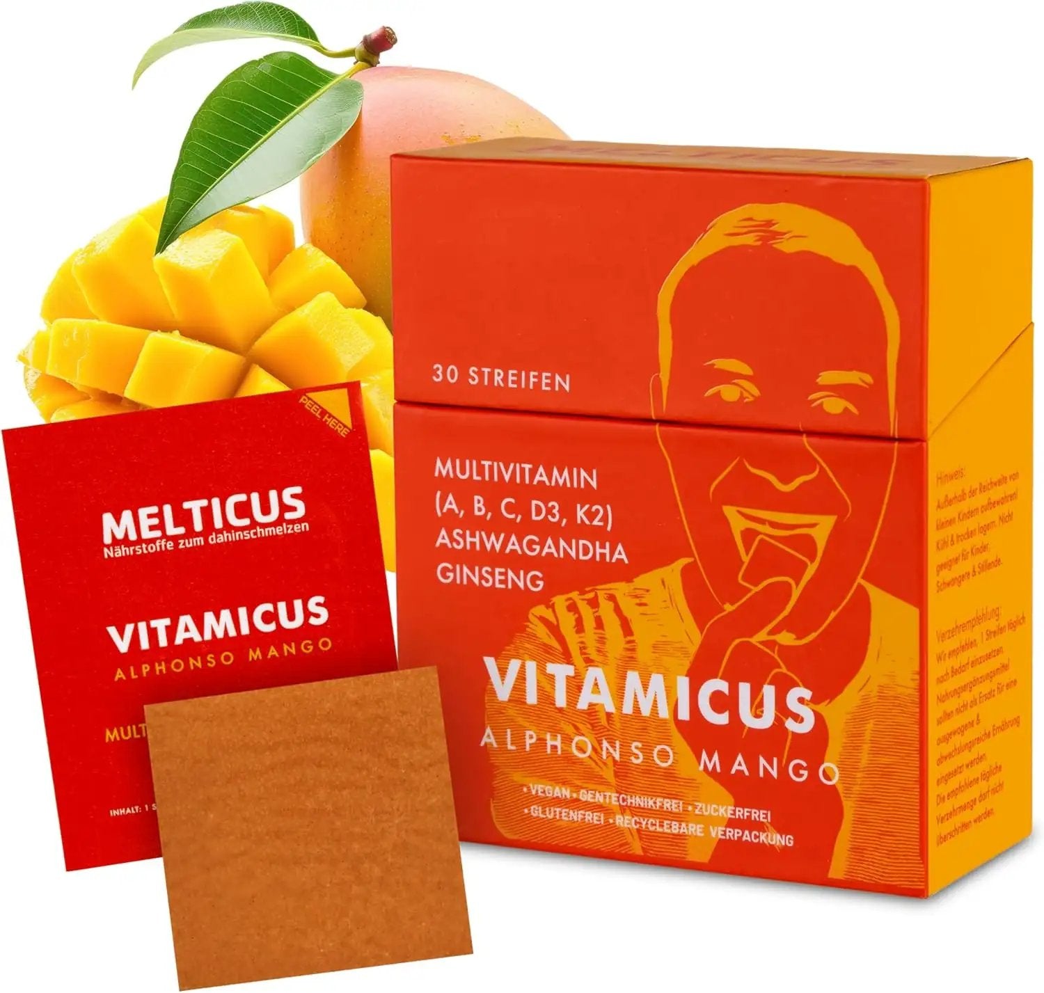 Vitamicus®: Das Revolutionäre Multivitaminpräparat - 30 Streifen - Mango -  from DieBallerei