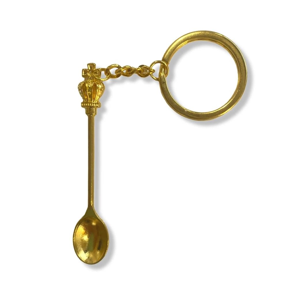 Mini Löffel mit Krone – Schlüsselanhänger in Gold -  from DieBallerei
