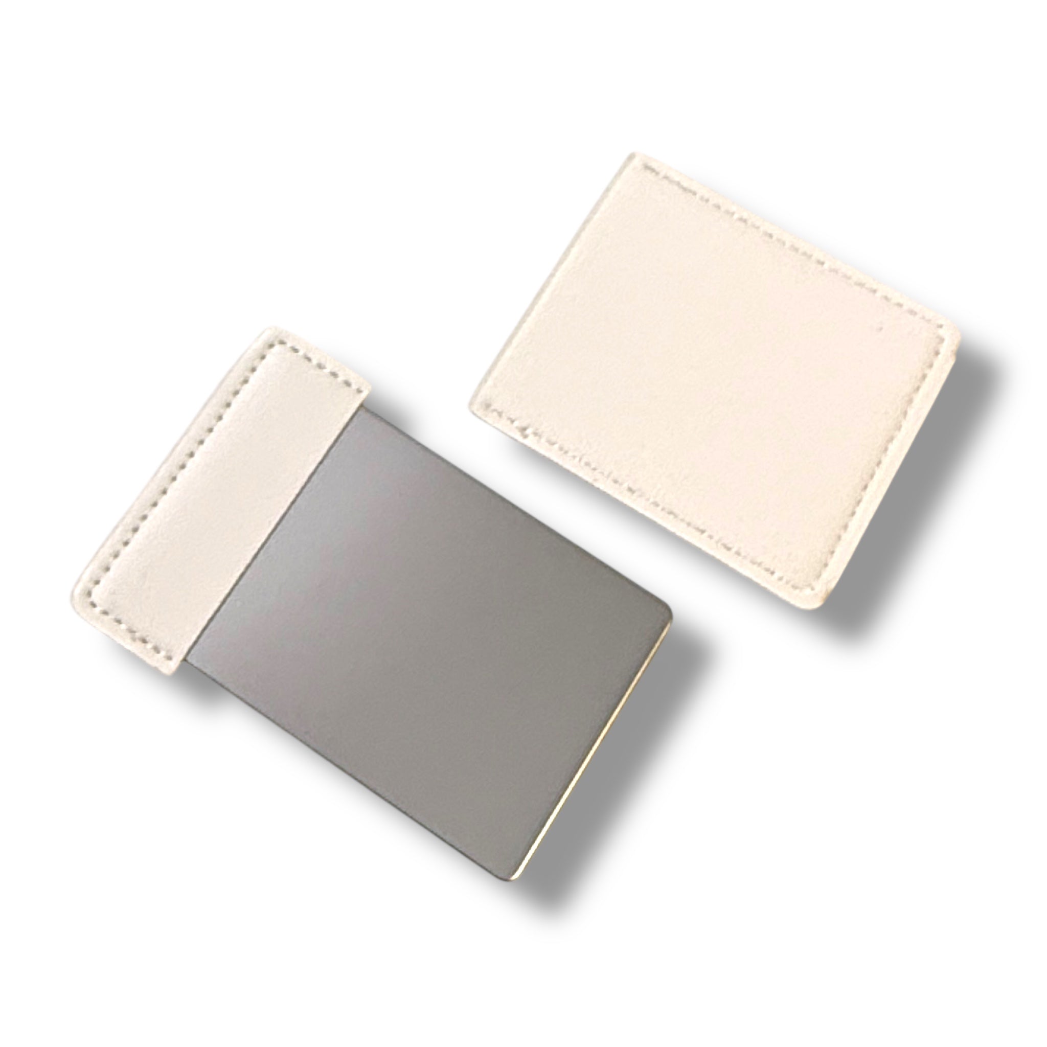 Mini Spiegel To-Go mit Hülle – Perfekt für unterwegs in rosa/beige