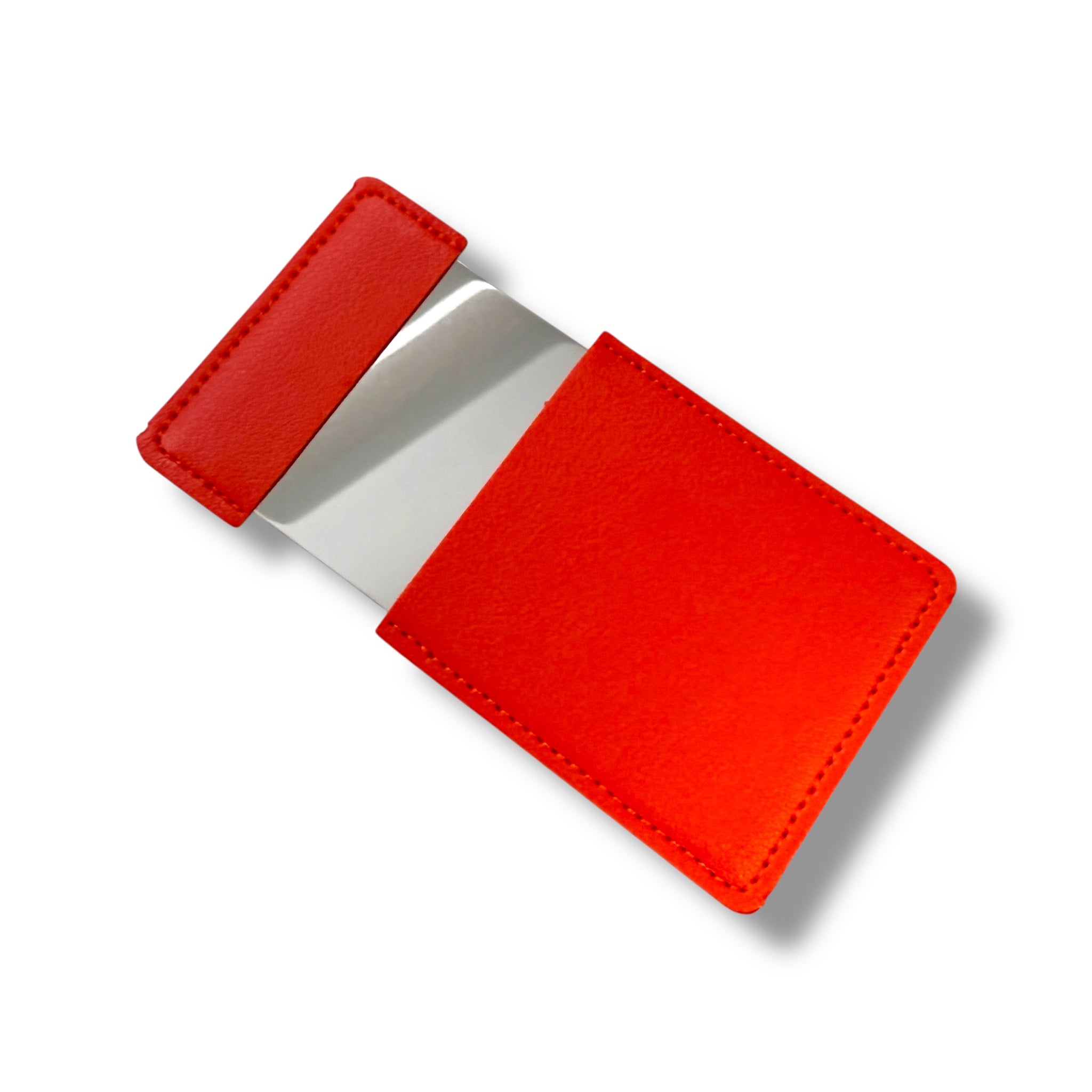 Mini Spiegel To-Go mit Hülle – Perfekt für unterwegs in rot