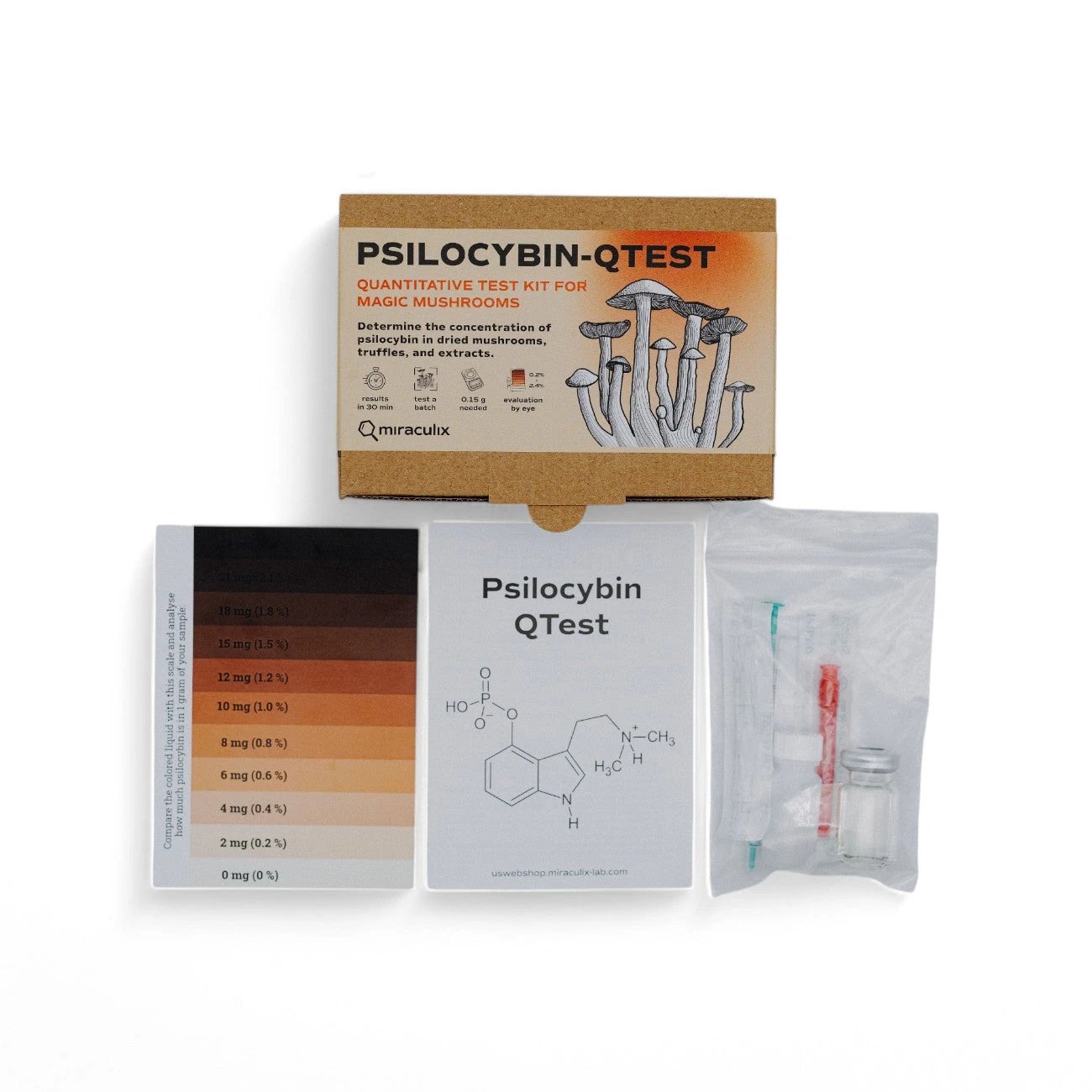 Miraculix Mobiler Schnelltest zur Bestimmung des Psilocybin-Gehalts (PSILO-QTest) -  from DieBallerei