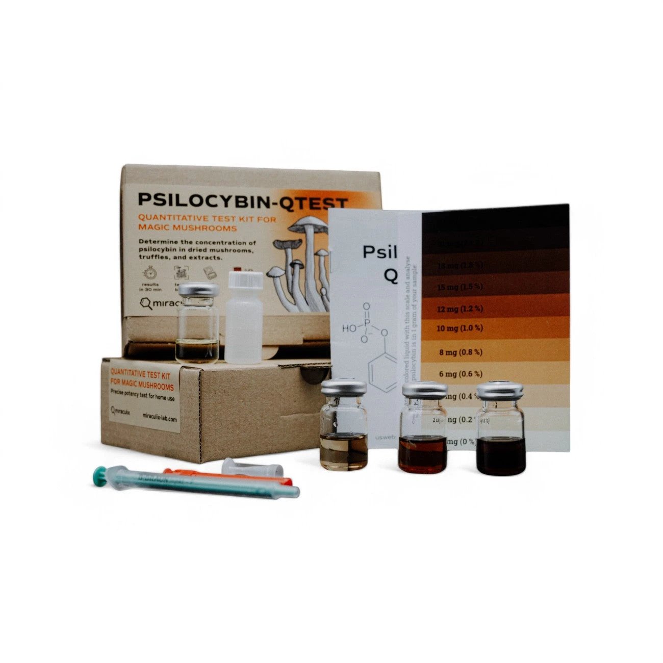 Miraculix Mobiler Schnelltest zur Bestimmung des Psilocybin-Gehalts (PSILO-QTest) -  from DieBallerei