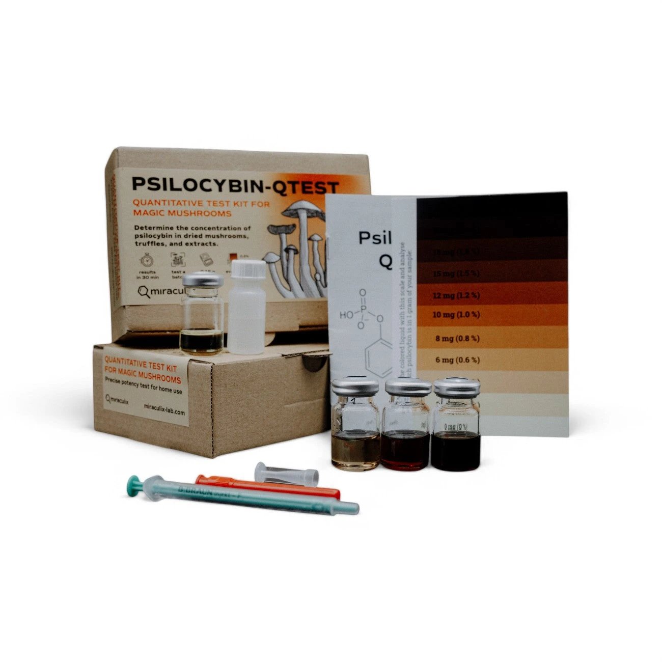 Miraculix Mobiler Schnelltest zur Bestimmung des Psilocybin-Gehalts (PSILO-QTest) -  from DieBallerei