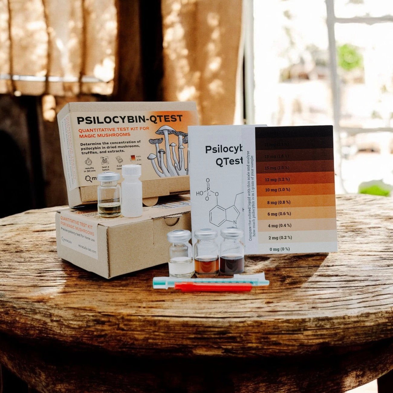 Miraculix Mobiler Schnelltest zur Bestimmung des Psilocybin-Gehalts (PSILO-QTest) -  from DieBallerei