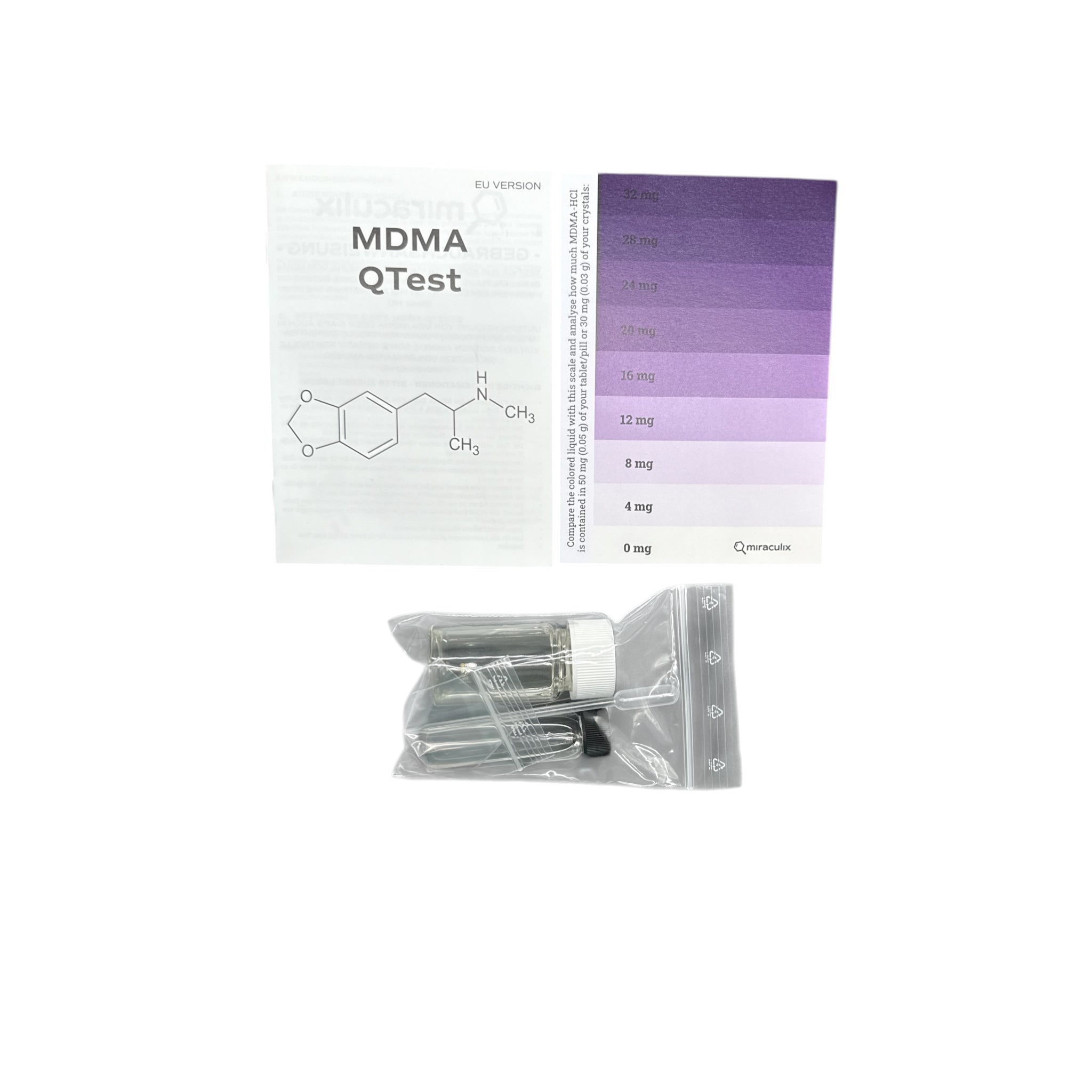 Mobiler miraculix MDMA QTest – Schnelltest zur Wirkstoffanalyse & Konzentrationsbestimmung