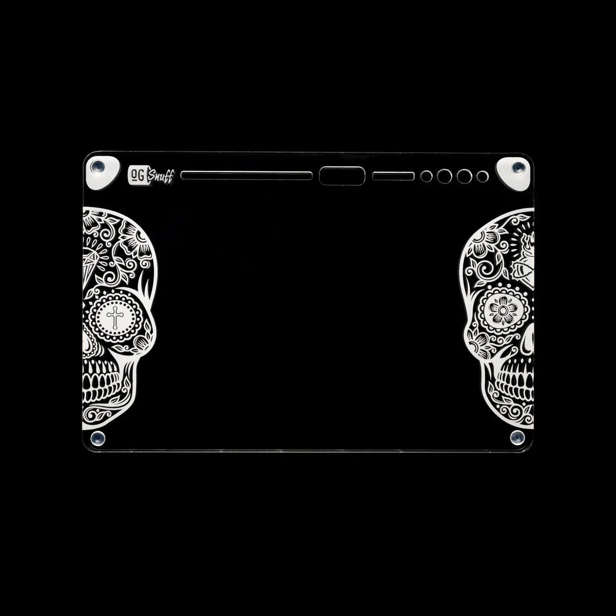 OG SNUFF „Tag der Toten“ – XXL Rolltablett / Snuff Board – Mit gravierten Totenkopf-Designs -  from DieBallerei