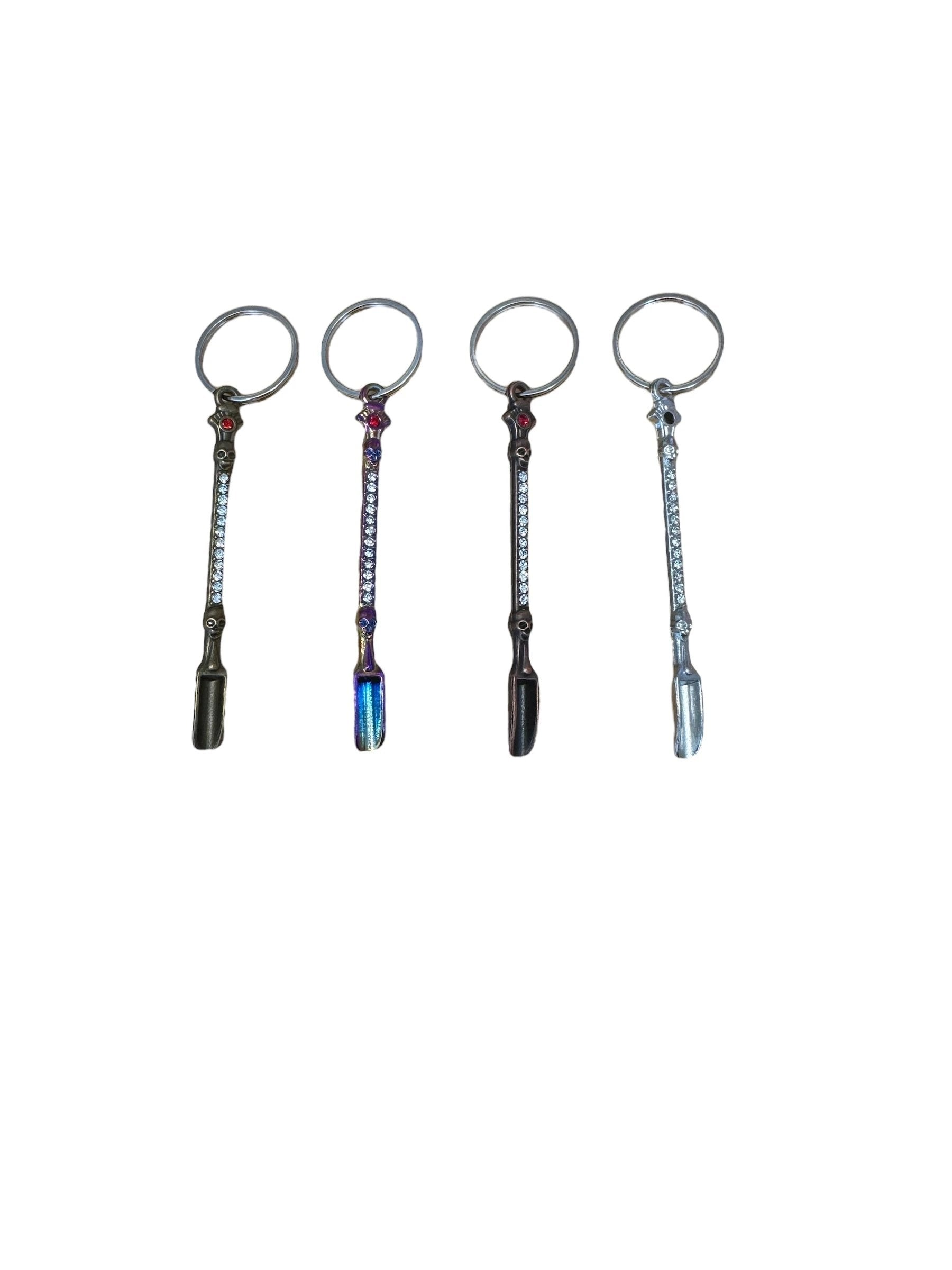 Funkelnder Totenkopf-Löffel mit Strass & Schlüsselanhänger in 4 Farben -  from DieBallerei