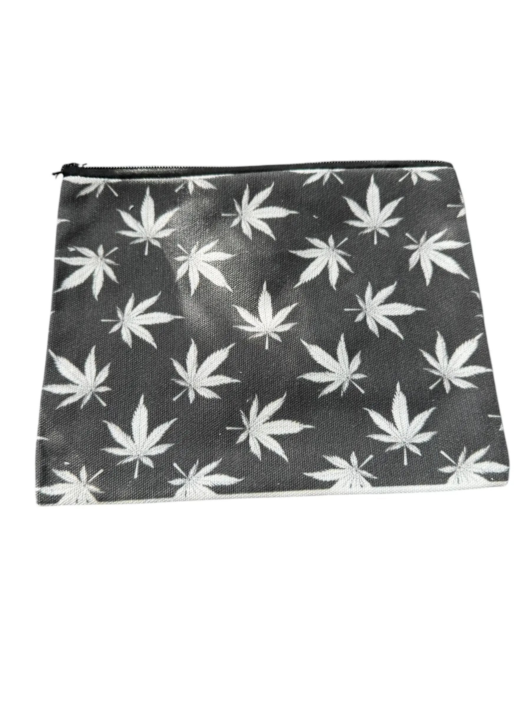 Praktischer Canvas-Beutel Schwarz mit "Hanfblatt" Aufdruck -  from DieBallerei