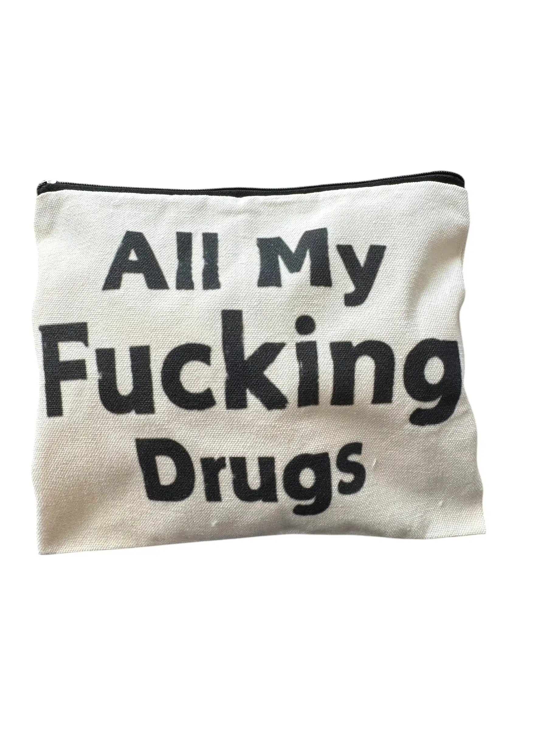 Praktischer Canvas-Beutel mit "All my Fucking Drugs" Aufdruck -  from DieBallerei