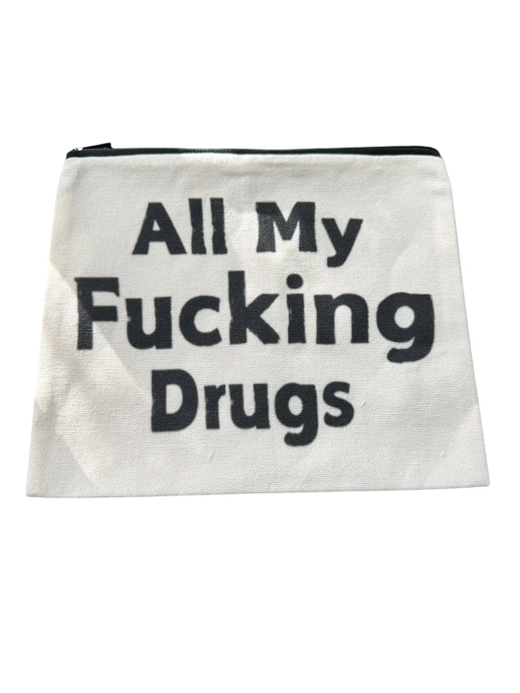 Praktischer Canvas-Beutel mit "All my Fucking Drugs" Aufdruck -  from DieBallerei