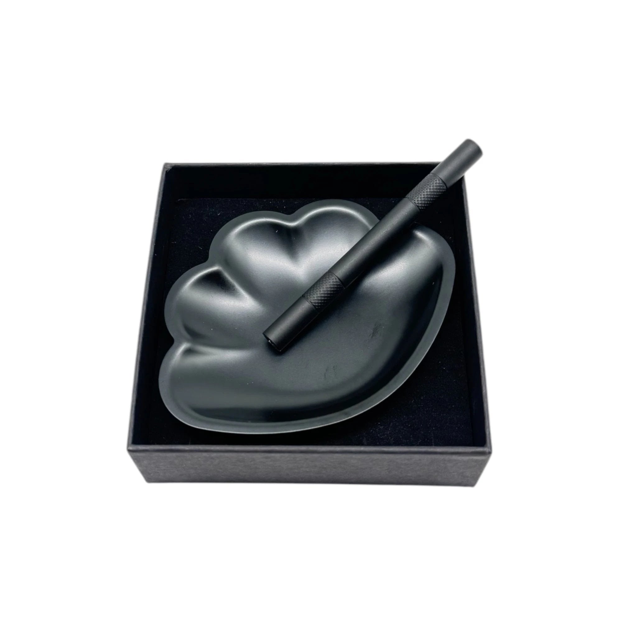 Muschel Metall Brettchen – Edle Ziehunterlage inkl. Röhrchen in Schwarzer Geschenkbox -  from DieBallerei