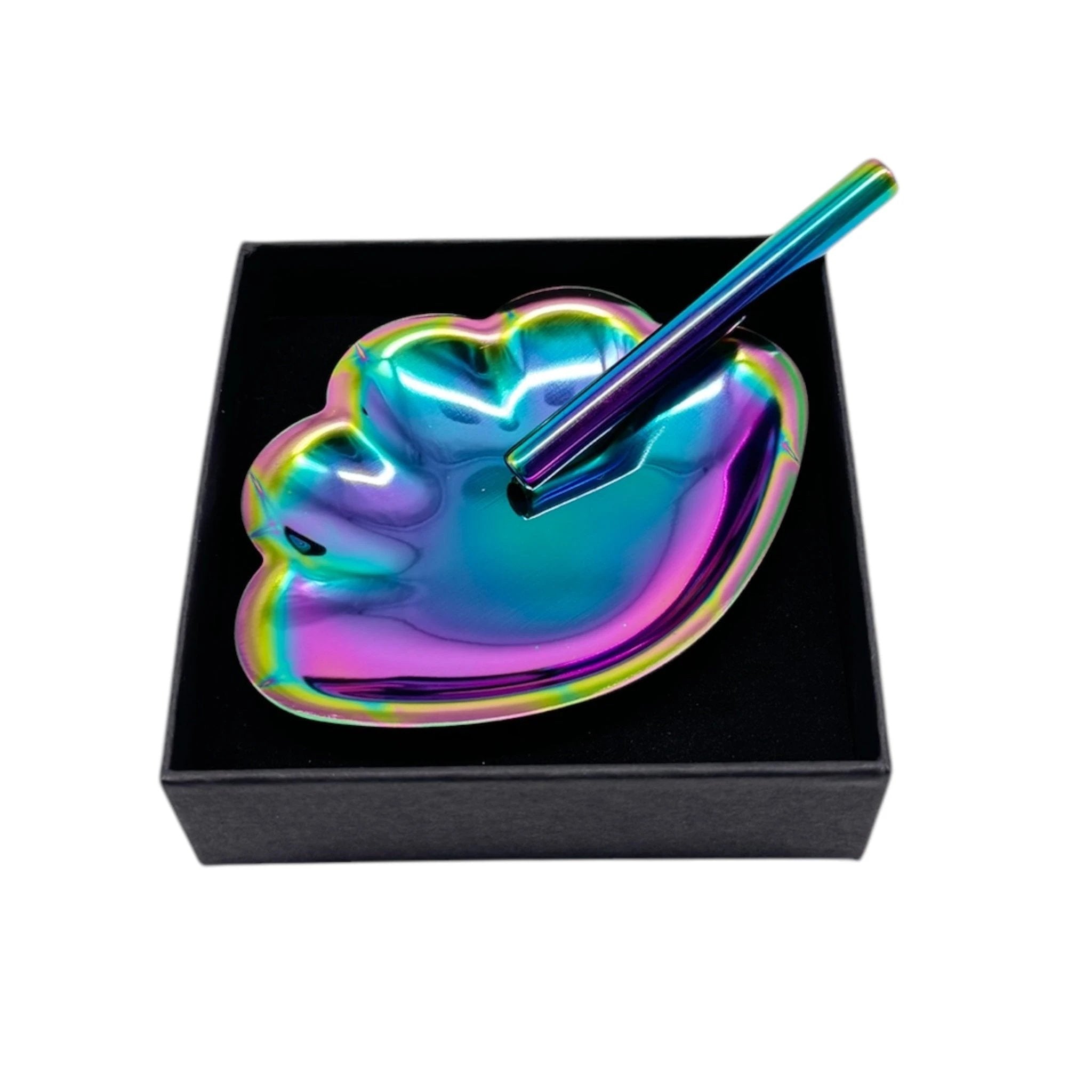 Muschel Metall Brettchen – Edle Ziehunterlage inkl. Röhrchen in Schwarzer Geschenkbox -  from DieBallerei