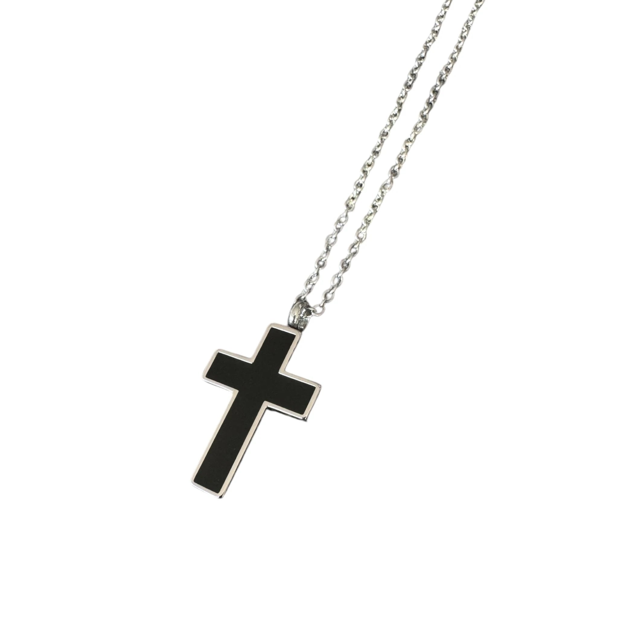 Kette mit schwarzem Kreuz-Anhänger – inkl. Mini-Trichter, ca. 31 cm -  from DieBallerei