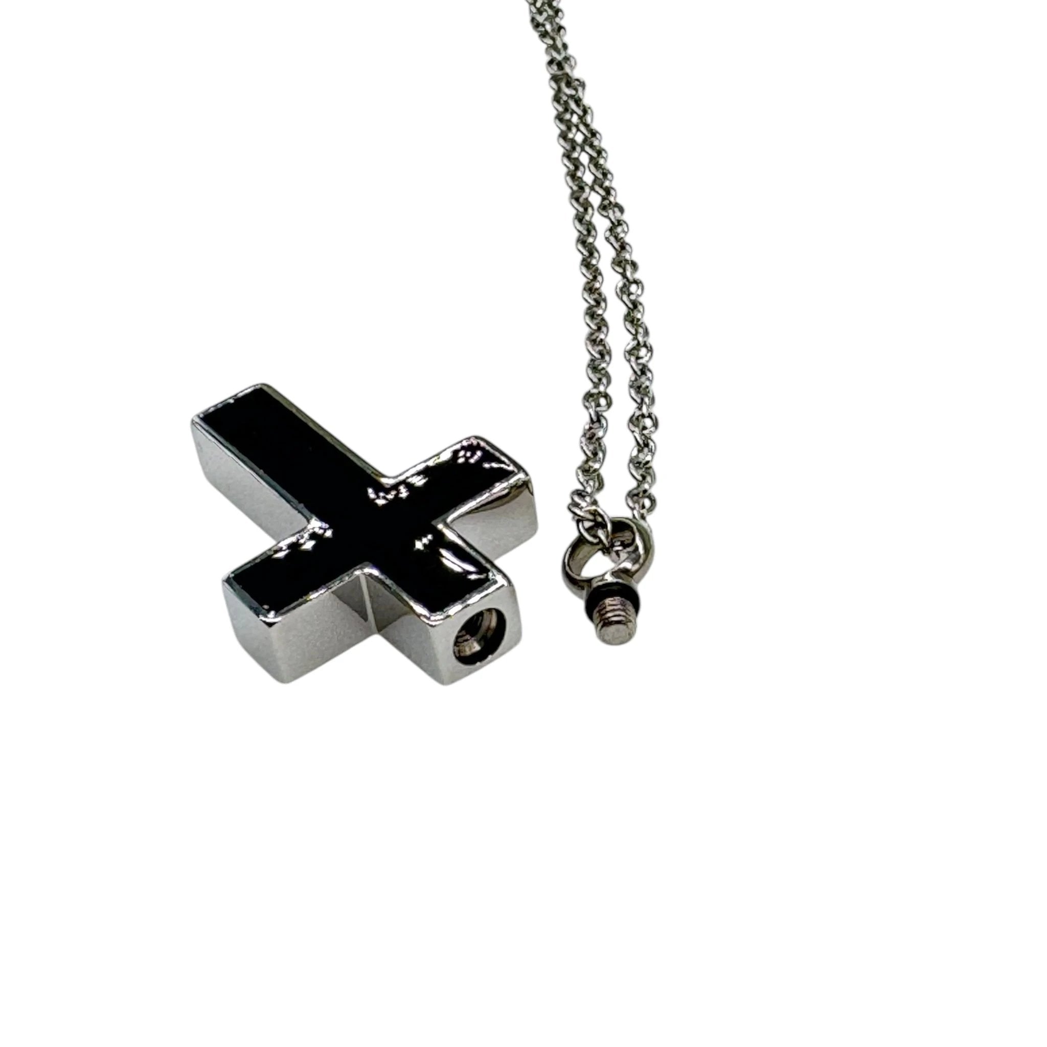 Kette mit schwarzem Kreuz-Anhänger – inkl. Mini-Trichter, ca. 31 cm -  from DieBallerei