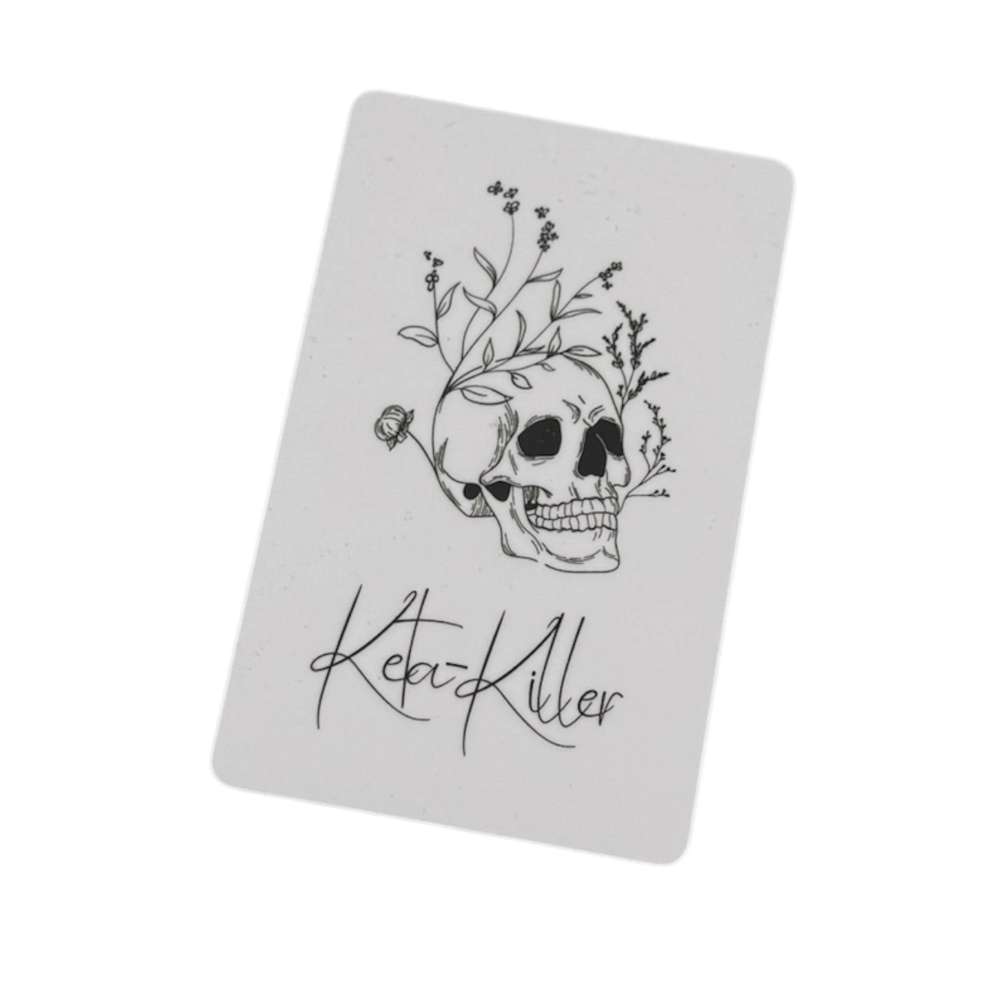 Hack-Karte „Keta-Killer“ – Weiß. Schwarz. Totenkopf. -  from DieBallerei
