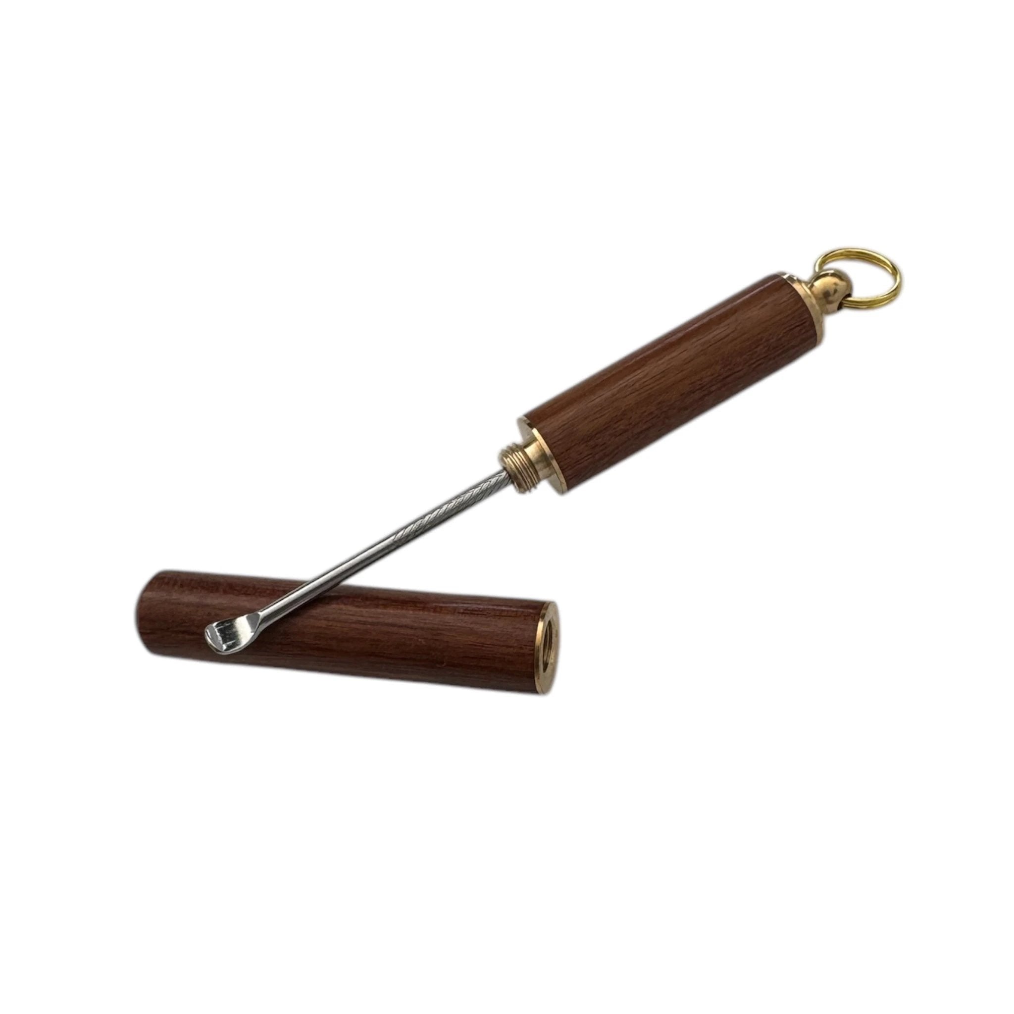 Schraubbarer Dosierlöffel – Sandelholzoptik Nussbaum mit Schlüsselanhänger Holz -  from DieBallerei