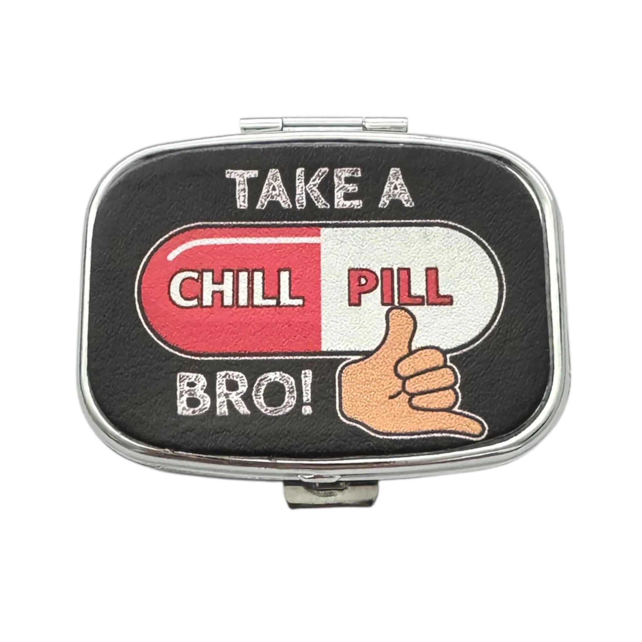 Pillendose „Take a Chill Pill, Bro!“ – kompakt, cool, klar verteilt -  from DieBallerei