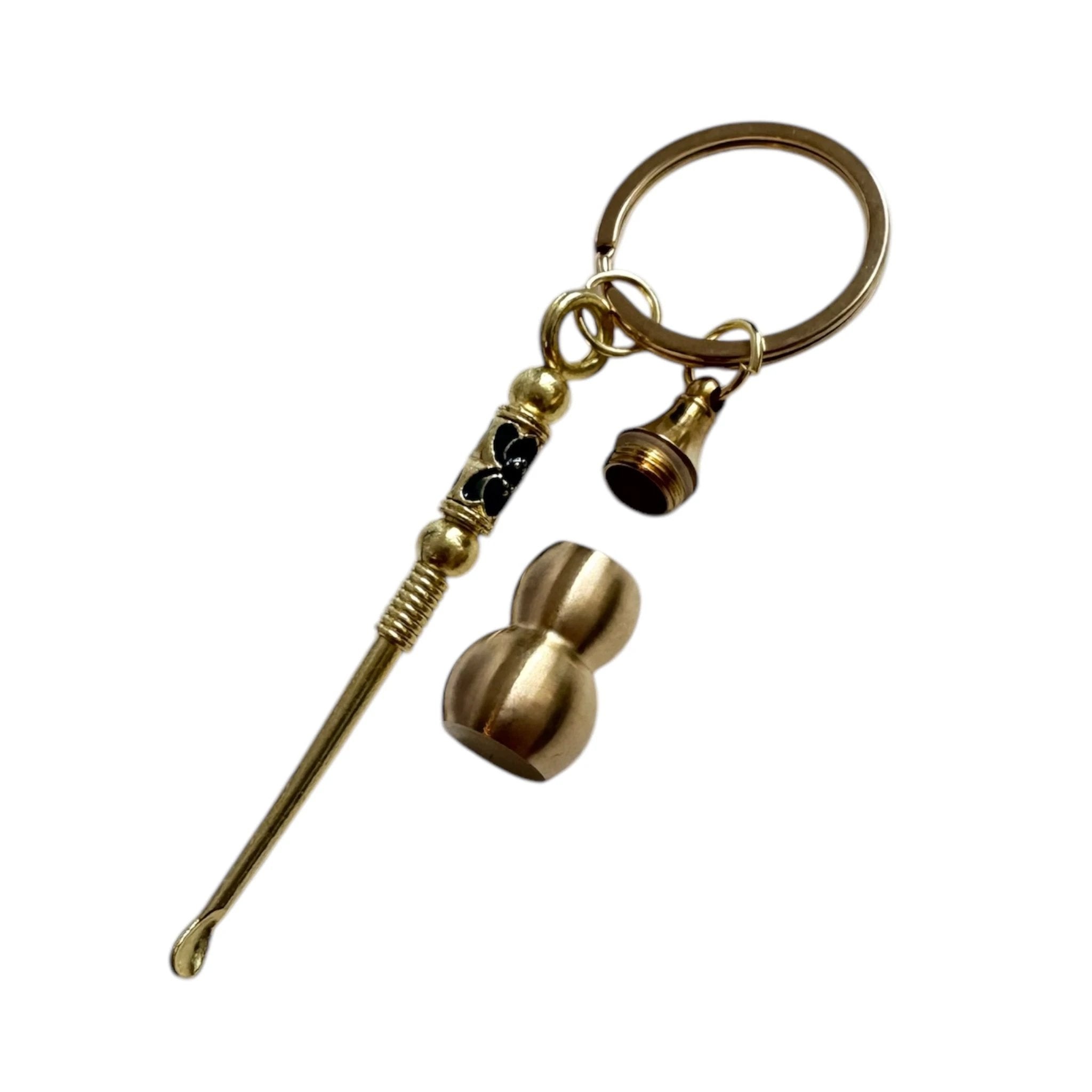 Mini-Löffel Schlüsselanhänger „Ornament“ Blau mit Geheimfach – Für bunte Momente unterwegs -  from DieBallerei