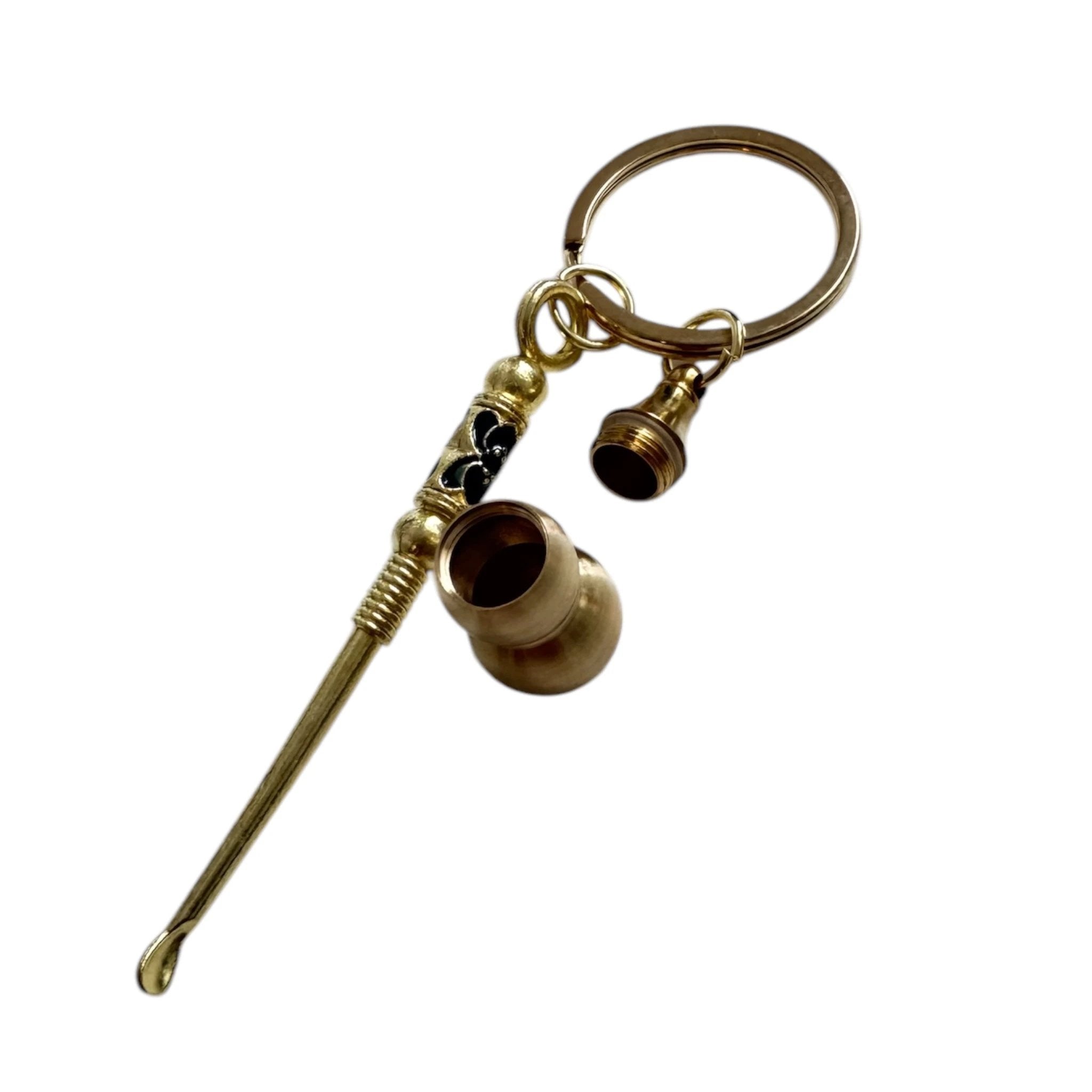 Mini-Löffel Schlüsselanhänger „Ornament“ Blau mit Geheimfach – Für bunte Momente unterwegs -  from DieBallerei