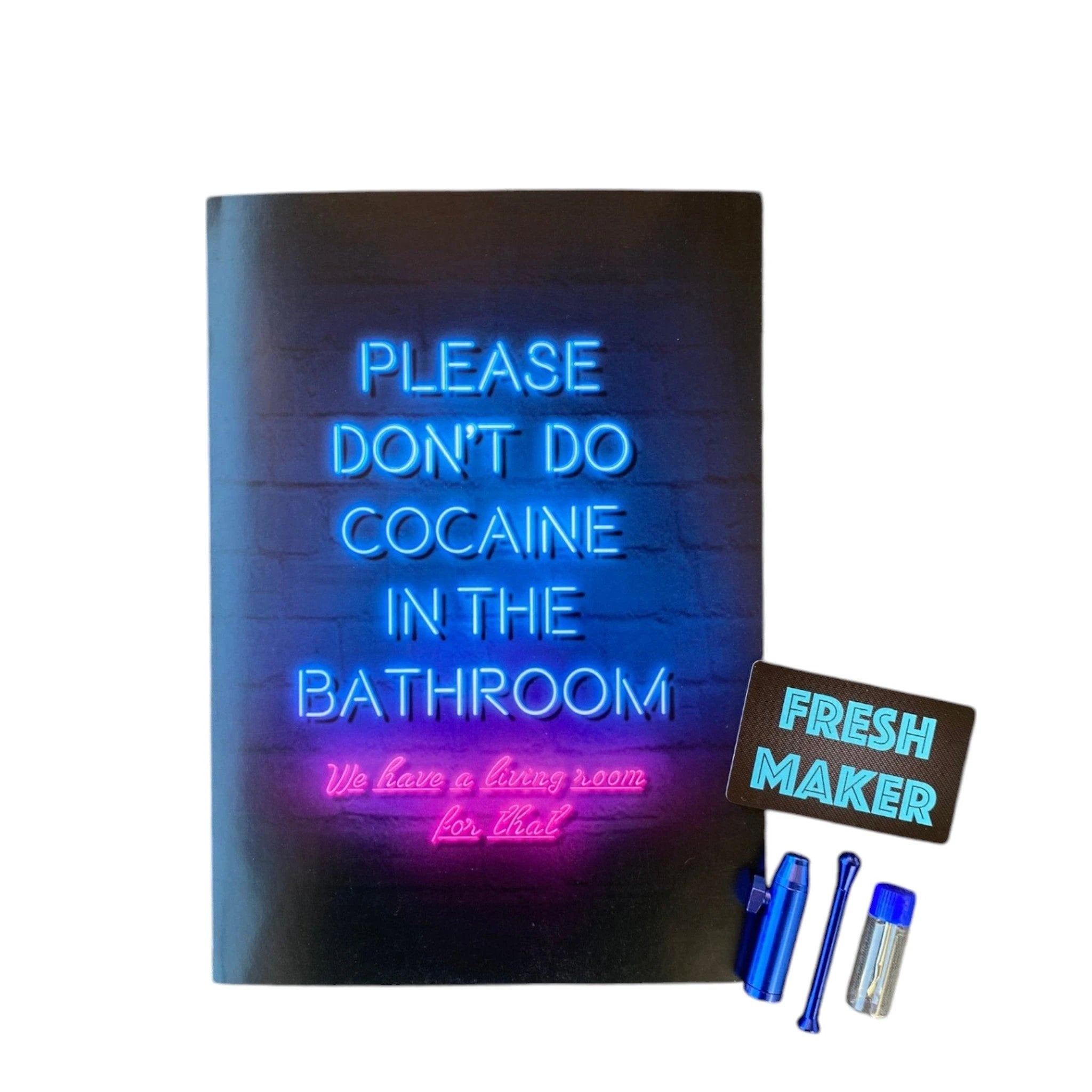 Poster Geschenk Set – Hack-Karte, Röhrchen, Spender & Plakat Neon Blau/Pink -  from DieBallerei