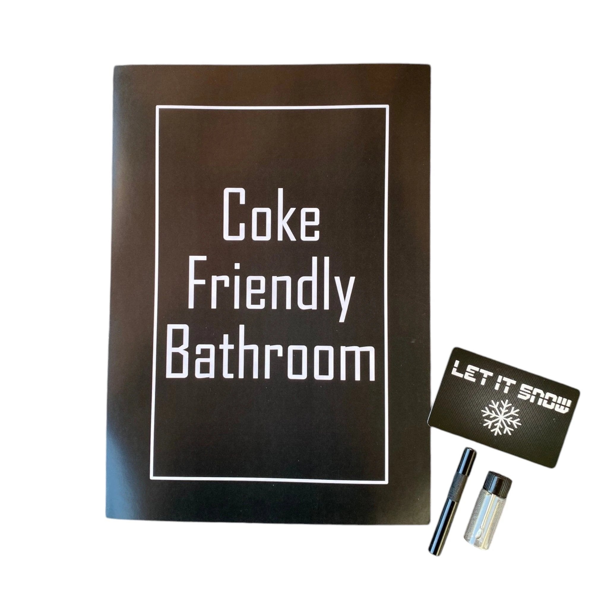 Poster Geschenk Set – Hack-Karte, Röhrchen & Plakat Coke Friendly Bathroom -  from DieBallerei