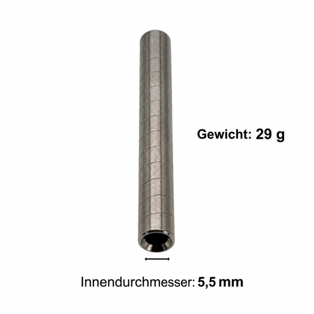 Premium Snuff-Röhrchen aus Chirurgenstahl – Silberoptik