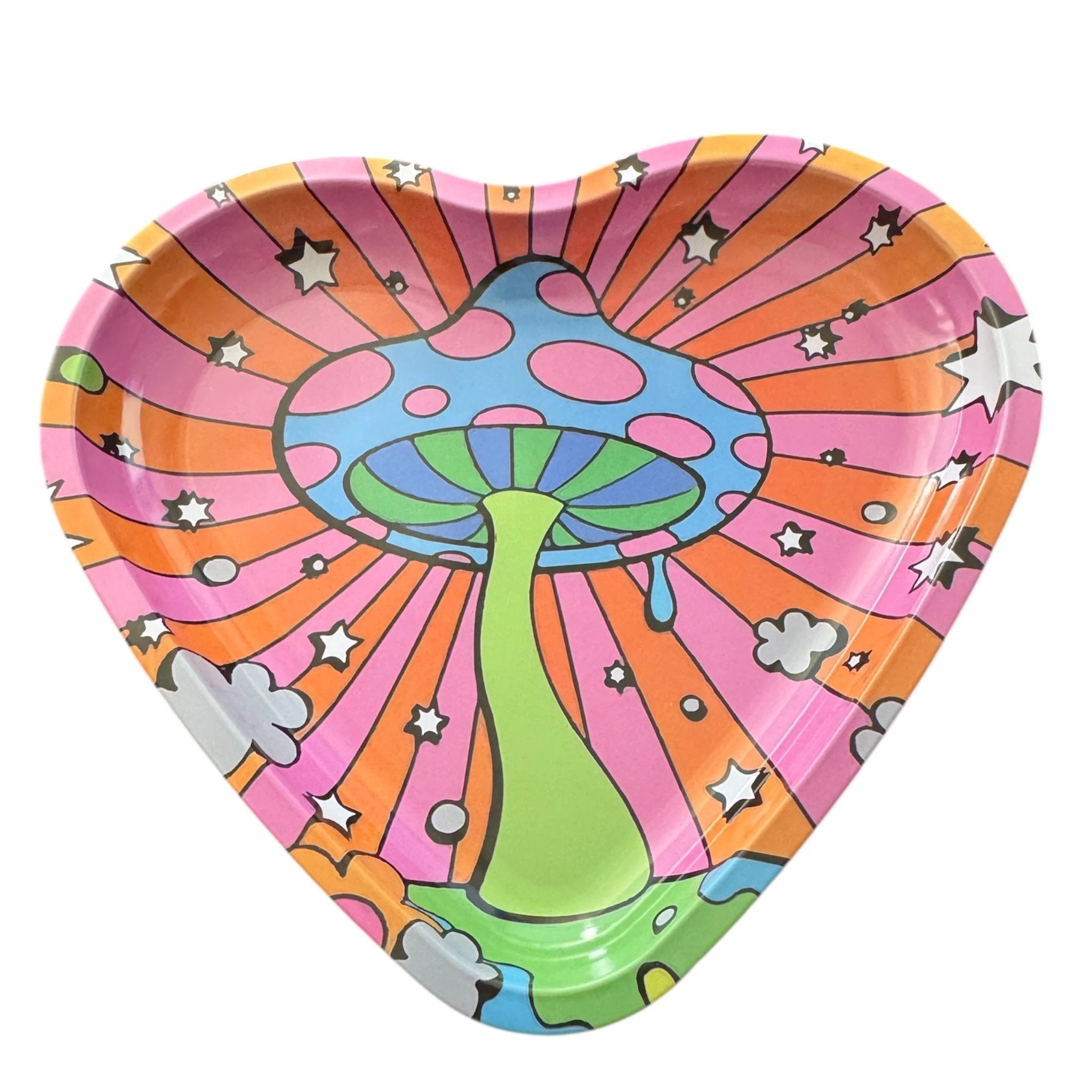 Psychedelic Shroom Herz-Unterlage – Zieh & Bau mit Stil! -  from DieBallerei