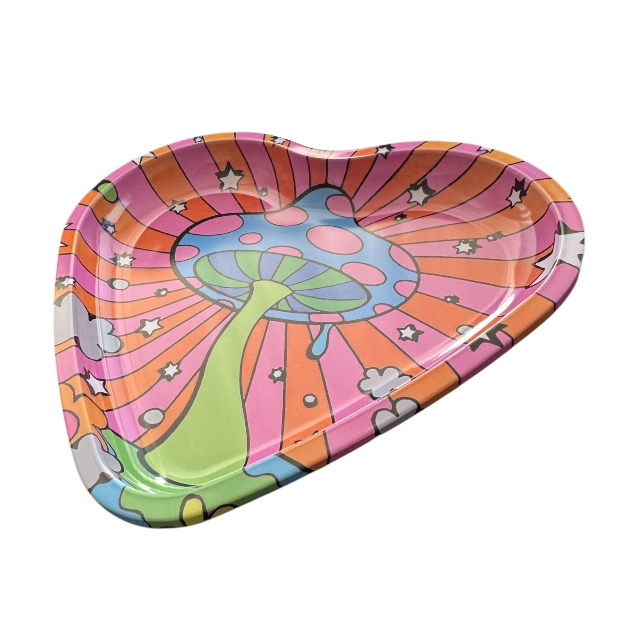 Psychedelic Shroom Herz-Unterlage – Zieh & Bau mit Stil! -  from DieBallerei