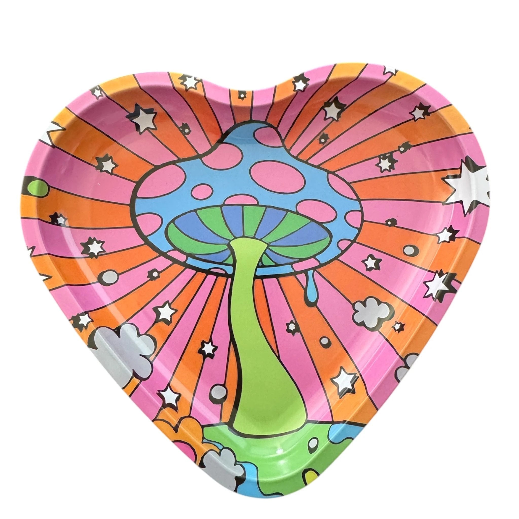 Psychedelic Shroom Herz-Unterlage – Zieh & Bau mit Stil! -  from DieBallerei
