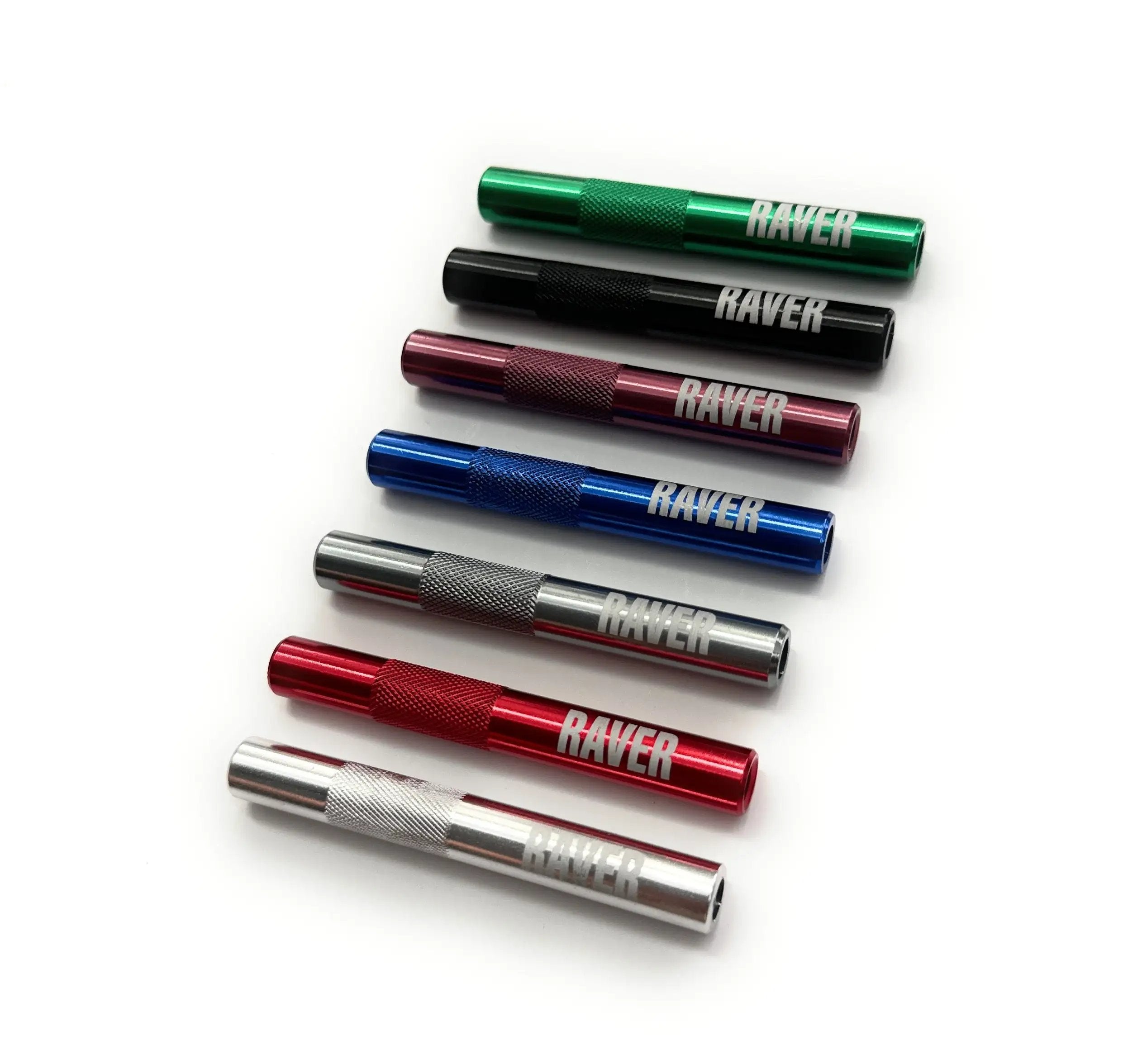 Zieh-Röhrchen aus Aluminium mit Gravur "Raver" in 7 Farben -  from DieBallerei