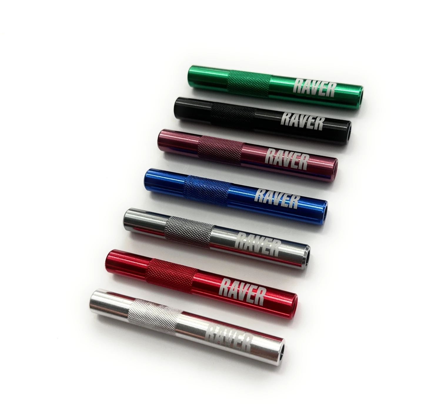 Zieh-Röhrchen aus Aluminium mit Gravur "Raver" in 7 Farben -  from DieBallerei