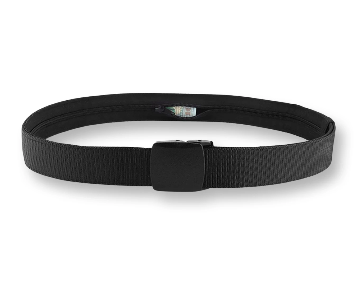 Schwarzer Gürtel mit Geheimfach – Sicherheit trifft Stil -  from DieBallerei