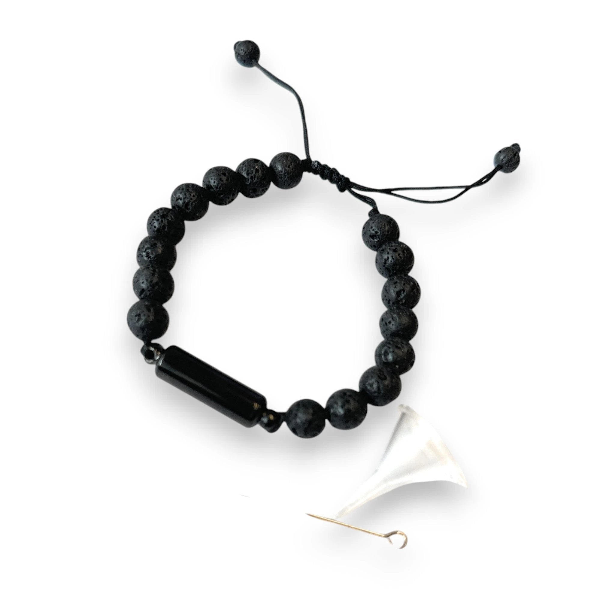 Versteck-Armband in Lavastein-Optik Schwarz -  from DieBallerei