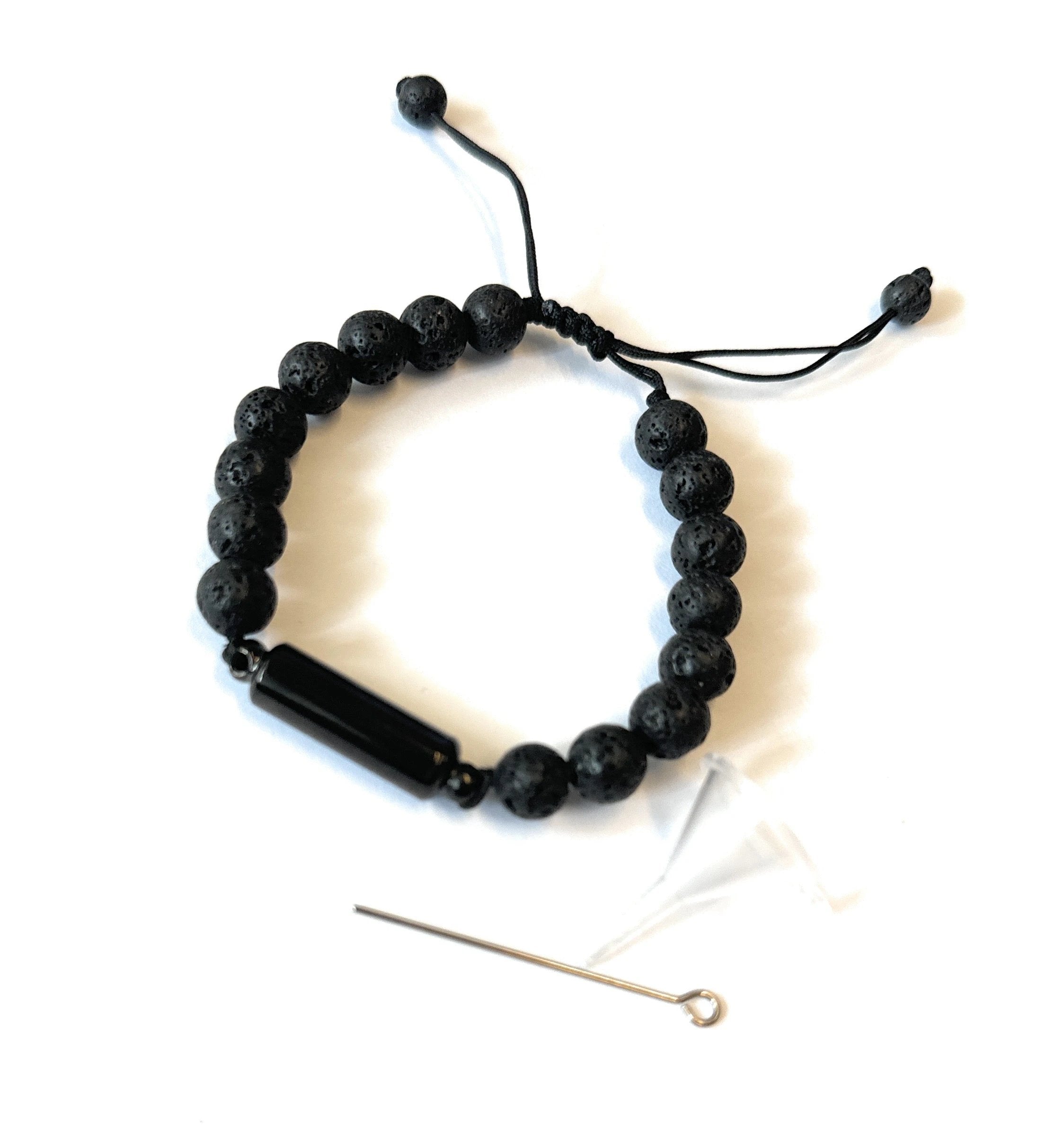 Versteck-Armband in Lavastein-Optik Schwarz -  from DieBallerei