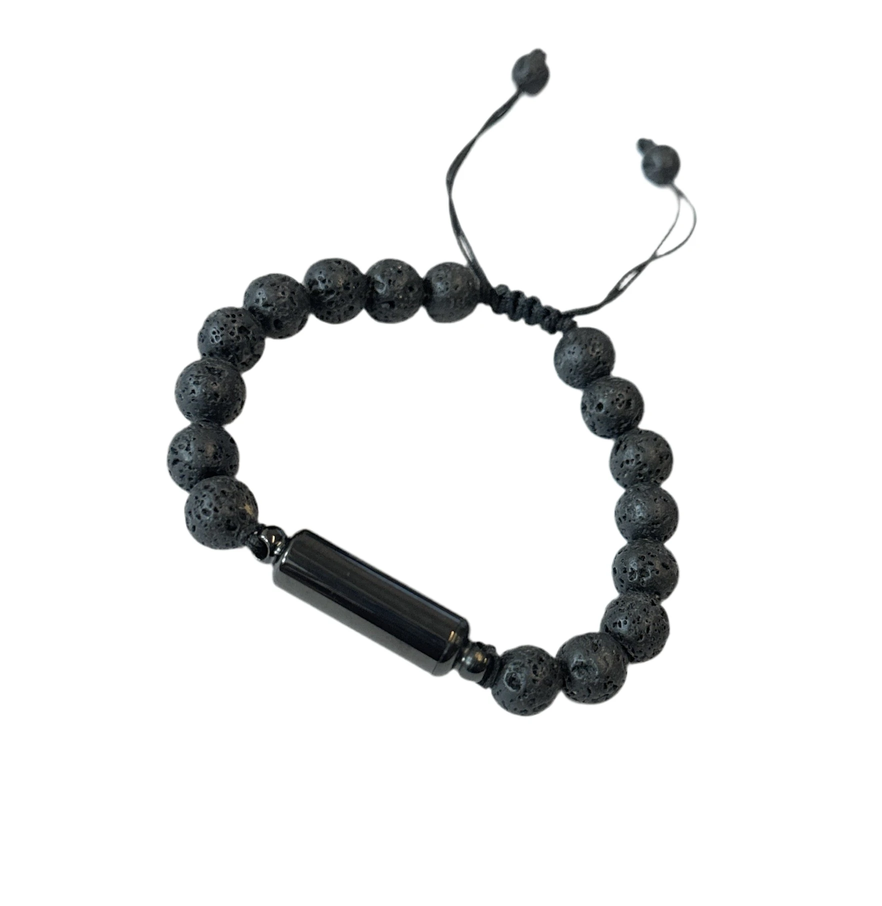 Versteck-Armband in Lavastein-Optik Schwarz -  from DieBallerei