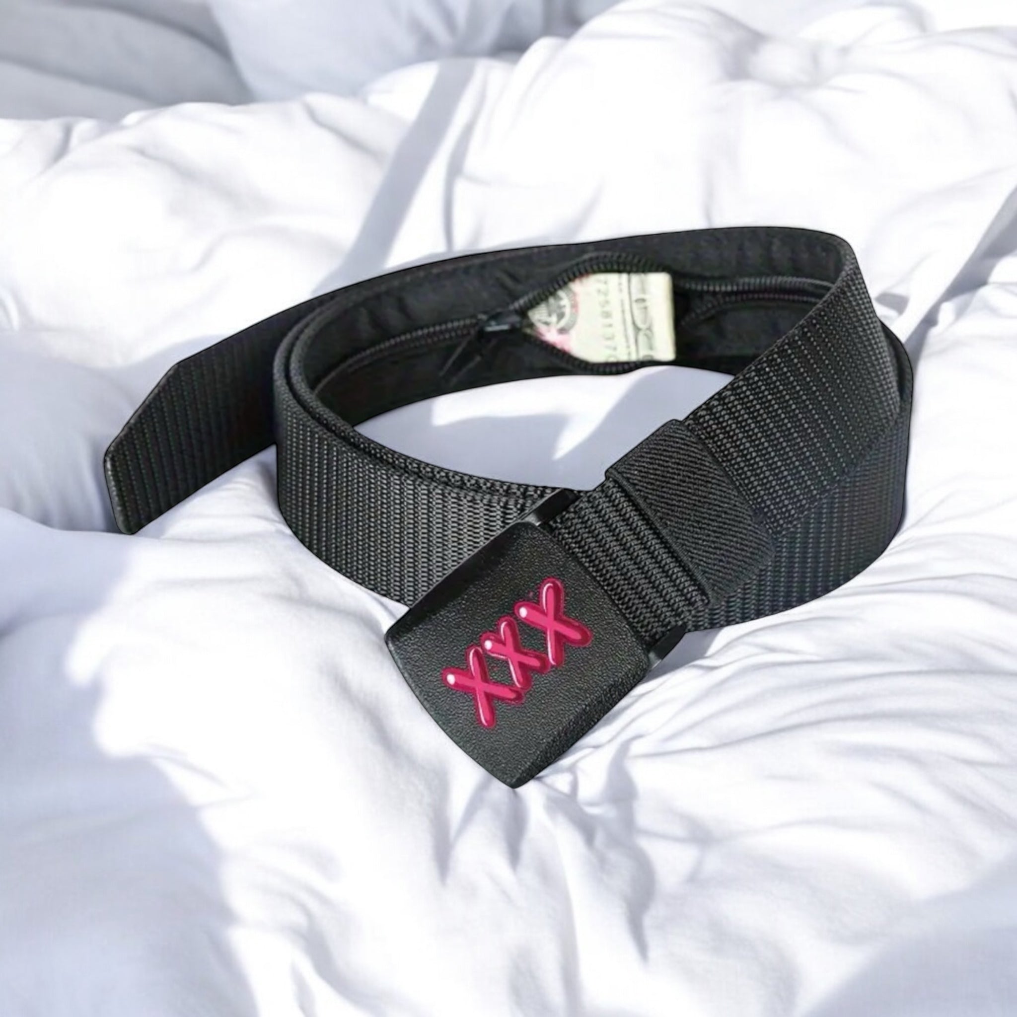 Versteck-Gürtel mit XXX-Schnalle – Dein geheimer Tresor unterwegs