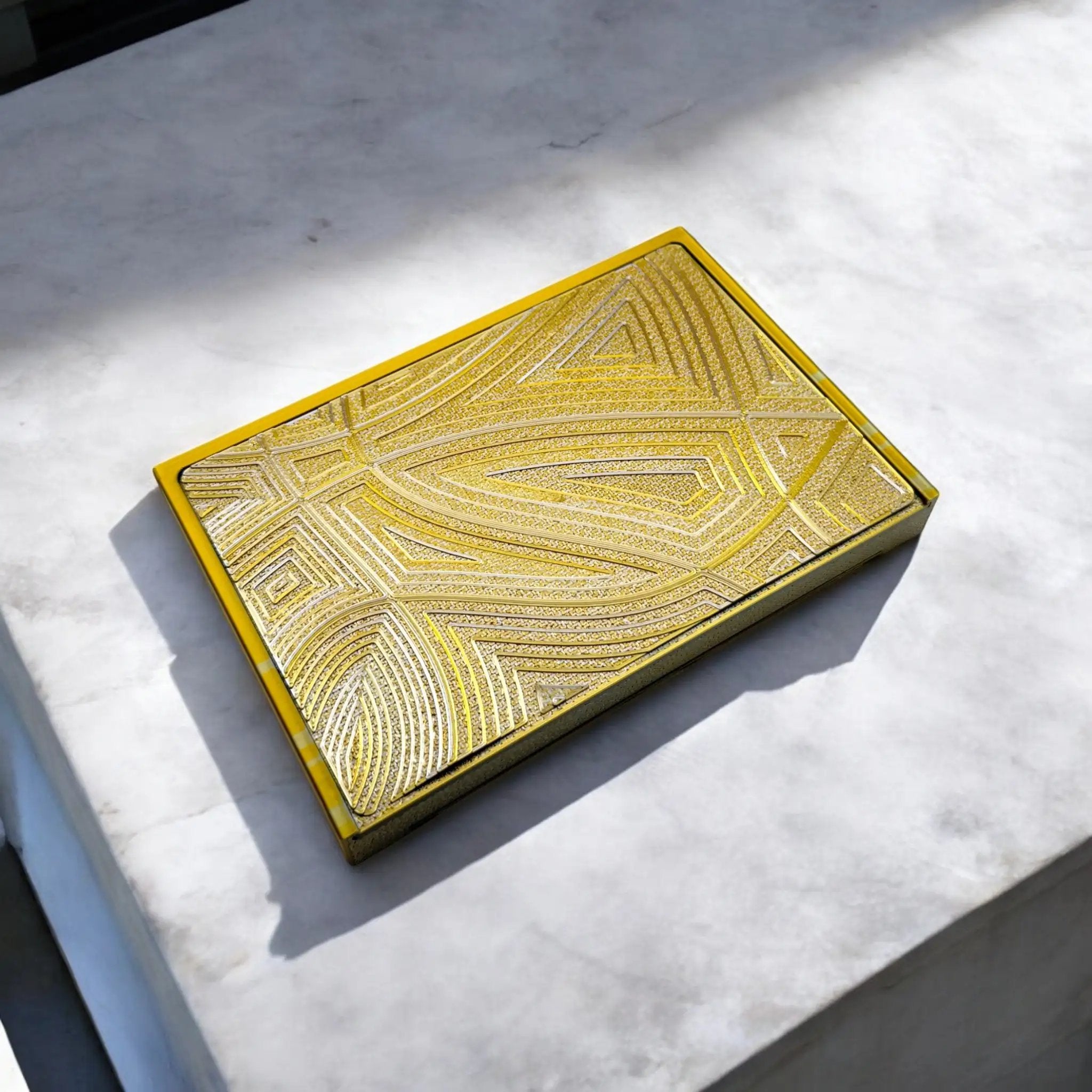 Baller-Box XL Waves of Thought inkl. integriertem Spiegel, 2x Röhrchen und Hack-Karten Gold / Silber -  from DieBallerei