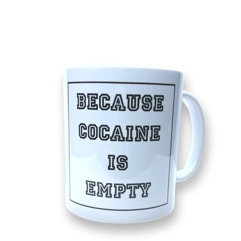 Lustige Tasse "Because Cocaine is Empty" – Hochwertiges Porzellan -  from DieBallerei