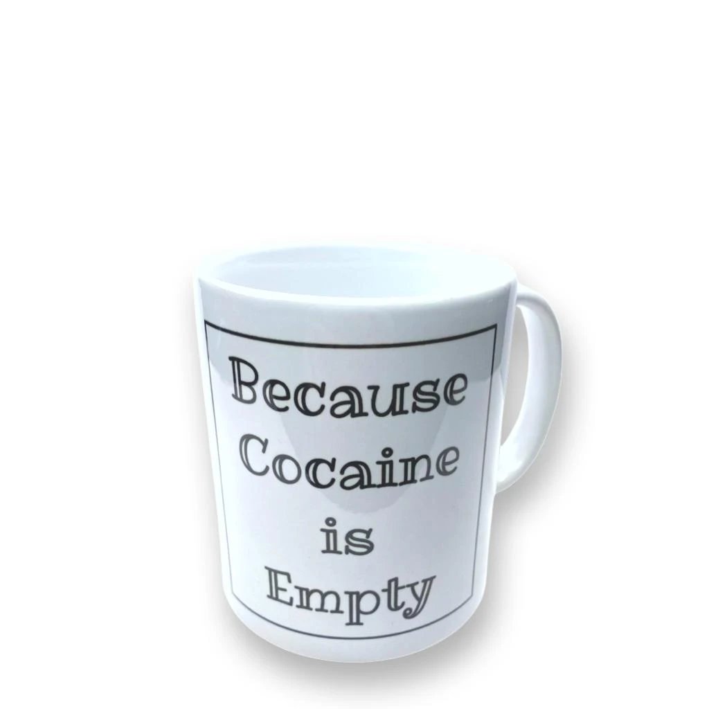 Lustige Tasse mit Spruch: „Because Cocaine is Empty“ -  from DieBallerei