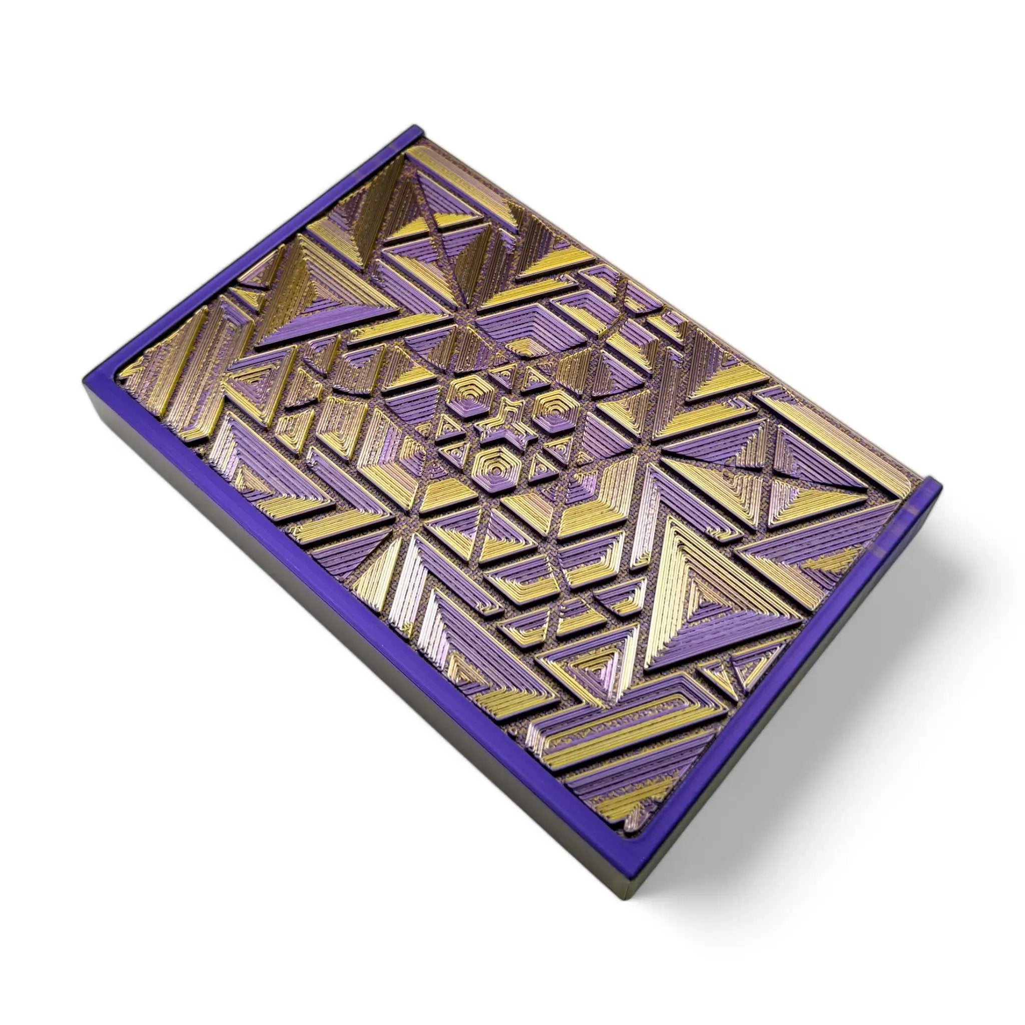 Baller-Box XL Brainbug inkl. integriertem Spiegel, 2x Röhrchen und Hack-Karten Lila / Gold -  from DieBallerei